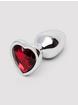 Lovehoney Secret Shine Jeweled Heart Butt Plug 2.5 Inch, Red, hi-res
