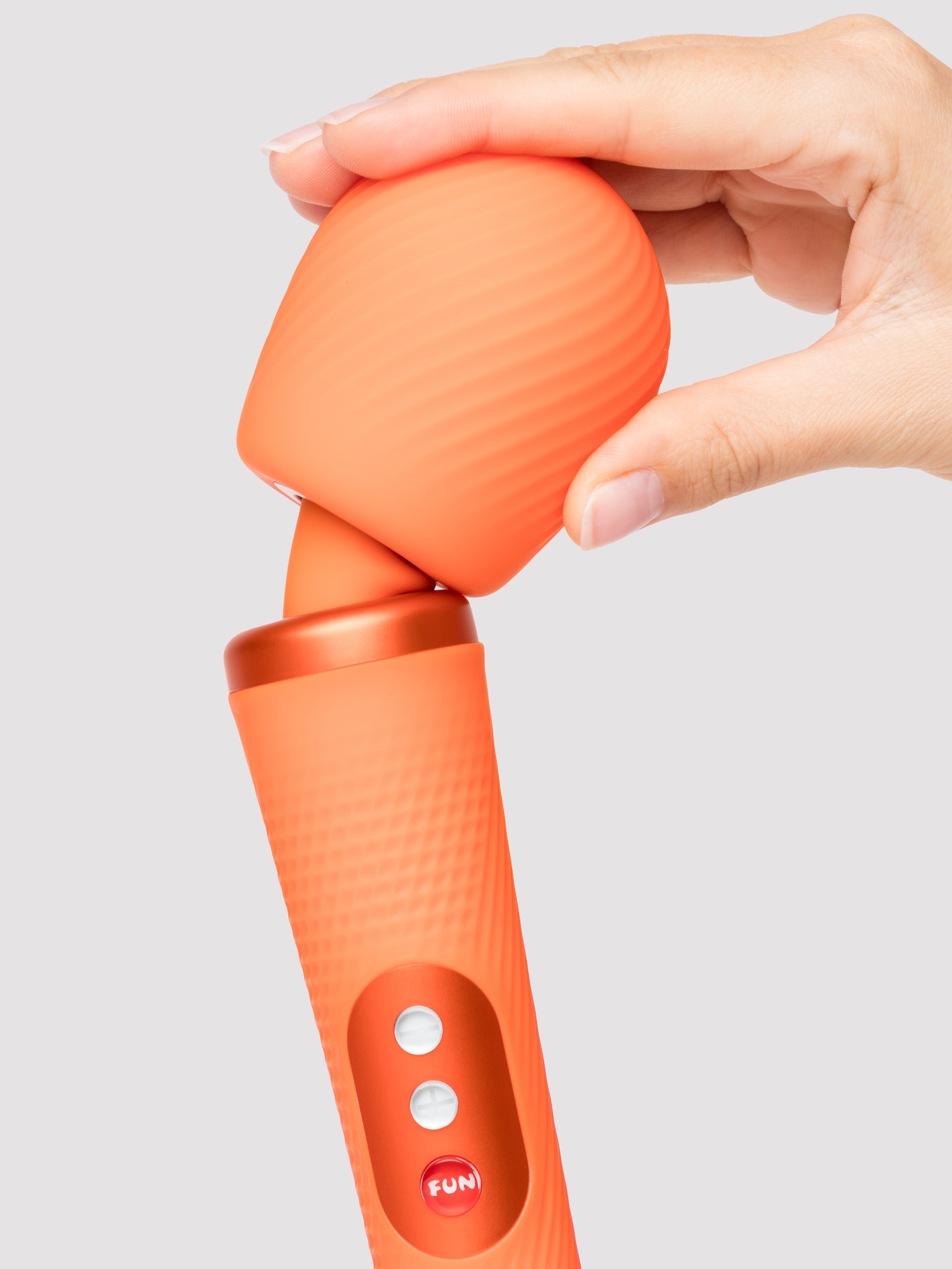 Fun Factory VIM Extra Quiet Silicone Wand Vibrator, Orange, hi-res