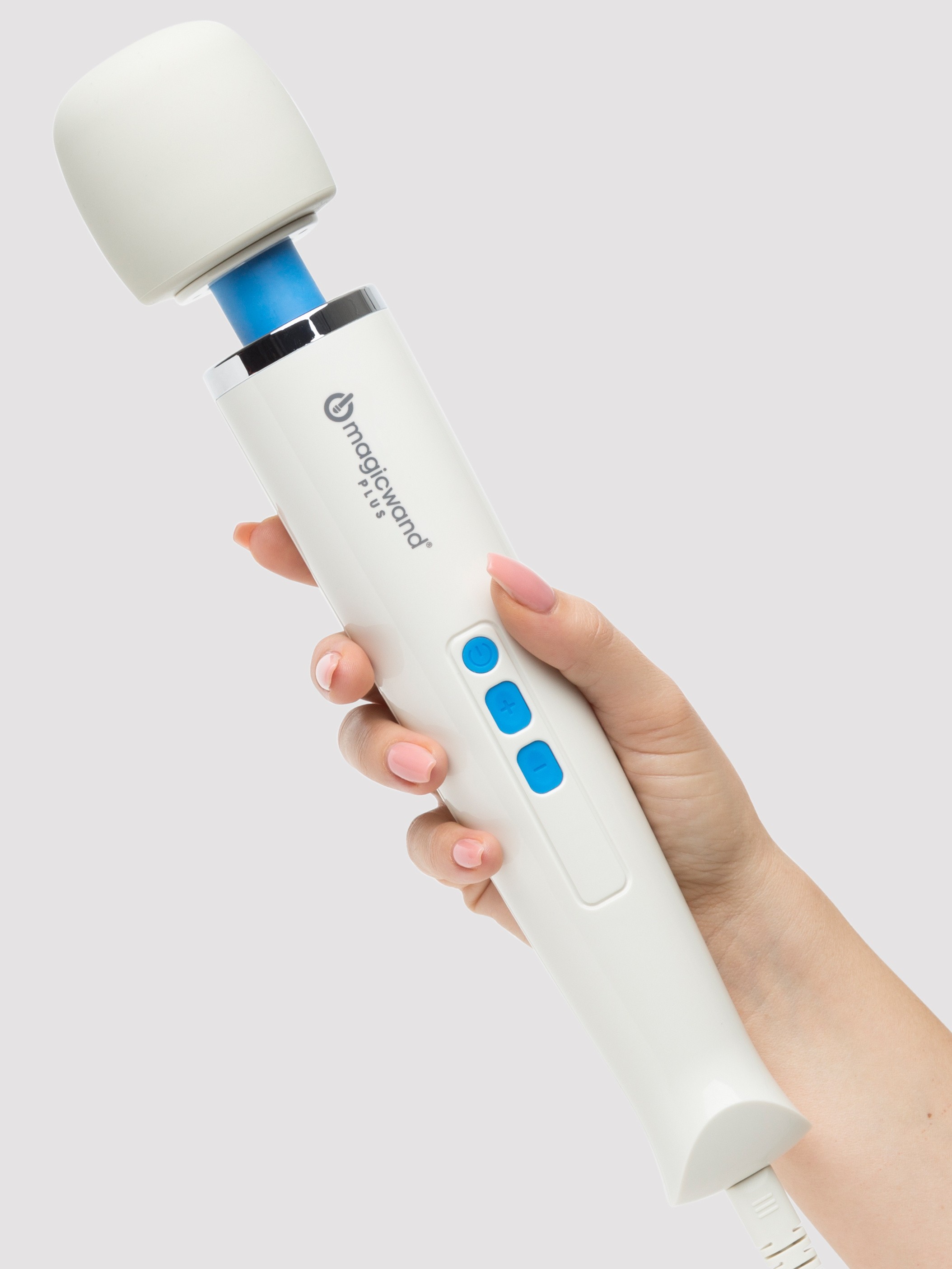 Magic Wand Plus Extra Powerful Plug-In Vibrator, White, hi-res