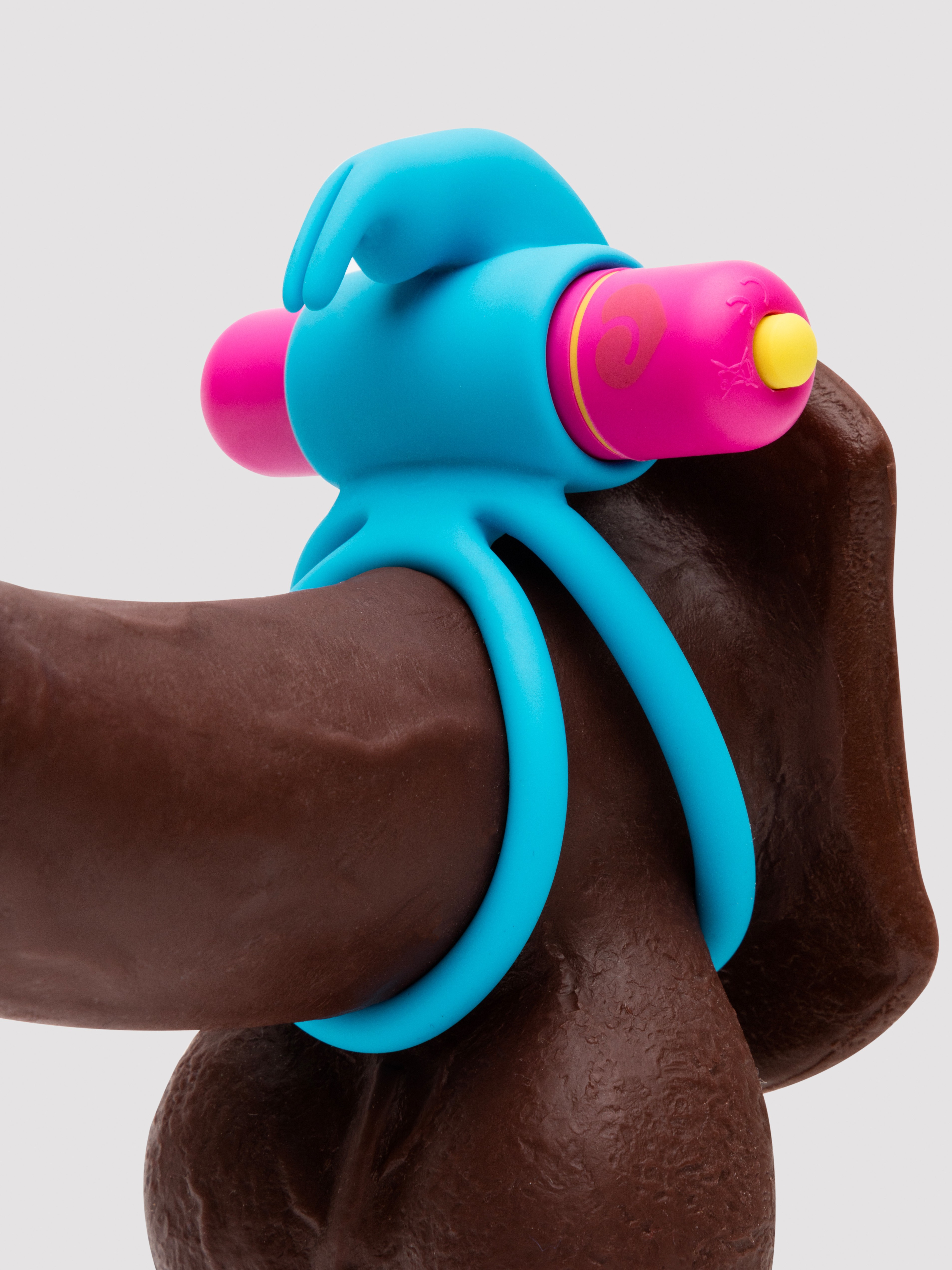 Lovehoney Excite 10 Function Rabbit Love Ring, Blue, hi-res