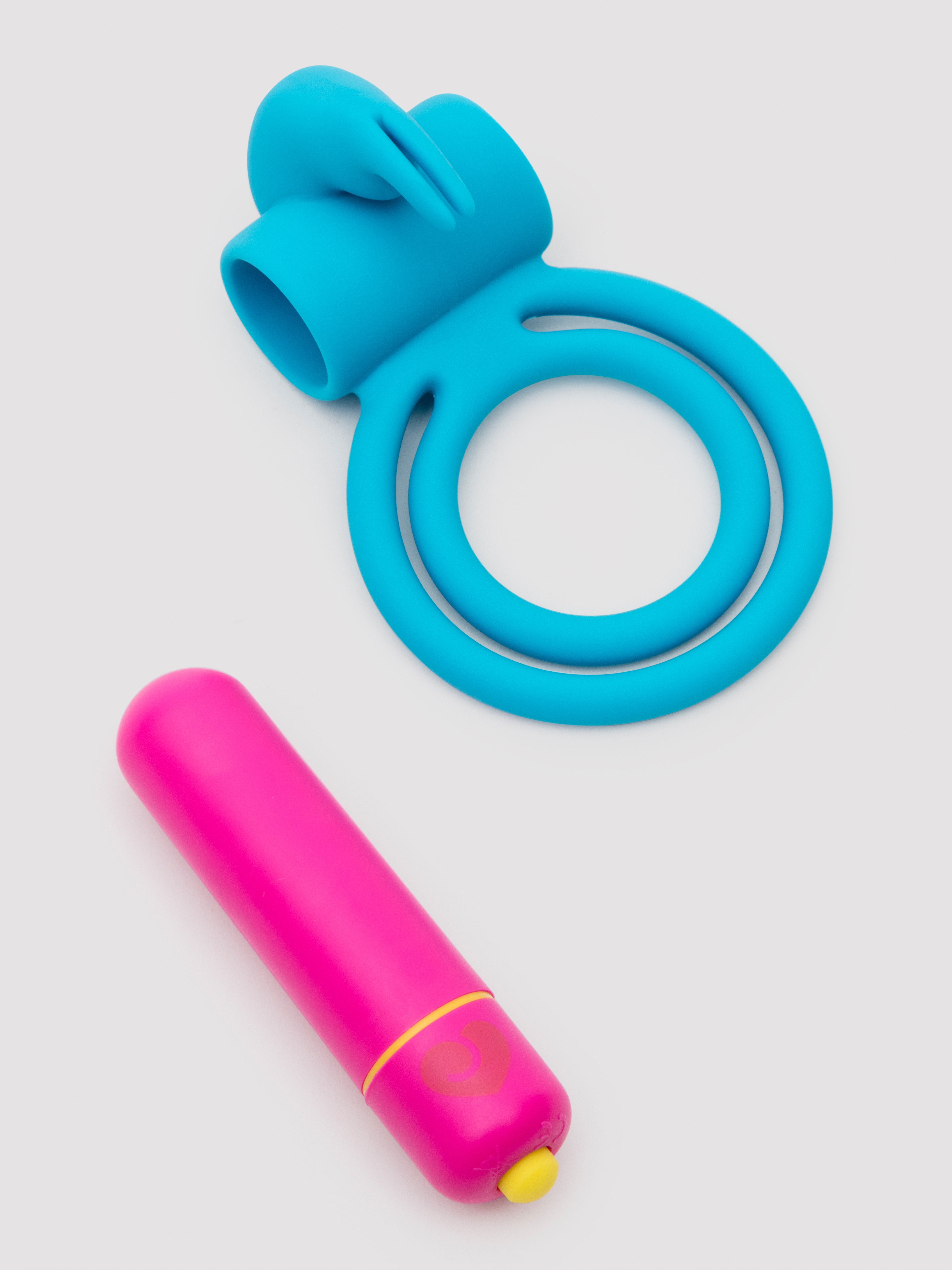Lovehoney Excite 10 Function Rabbit Love Ring, Blue, hi-res