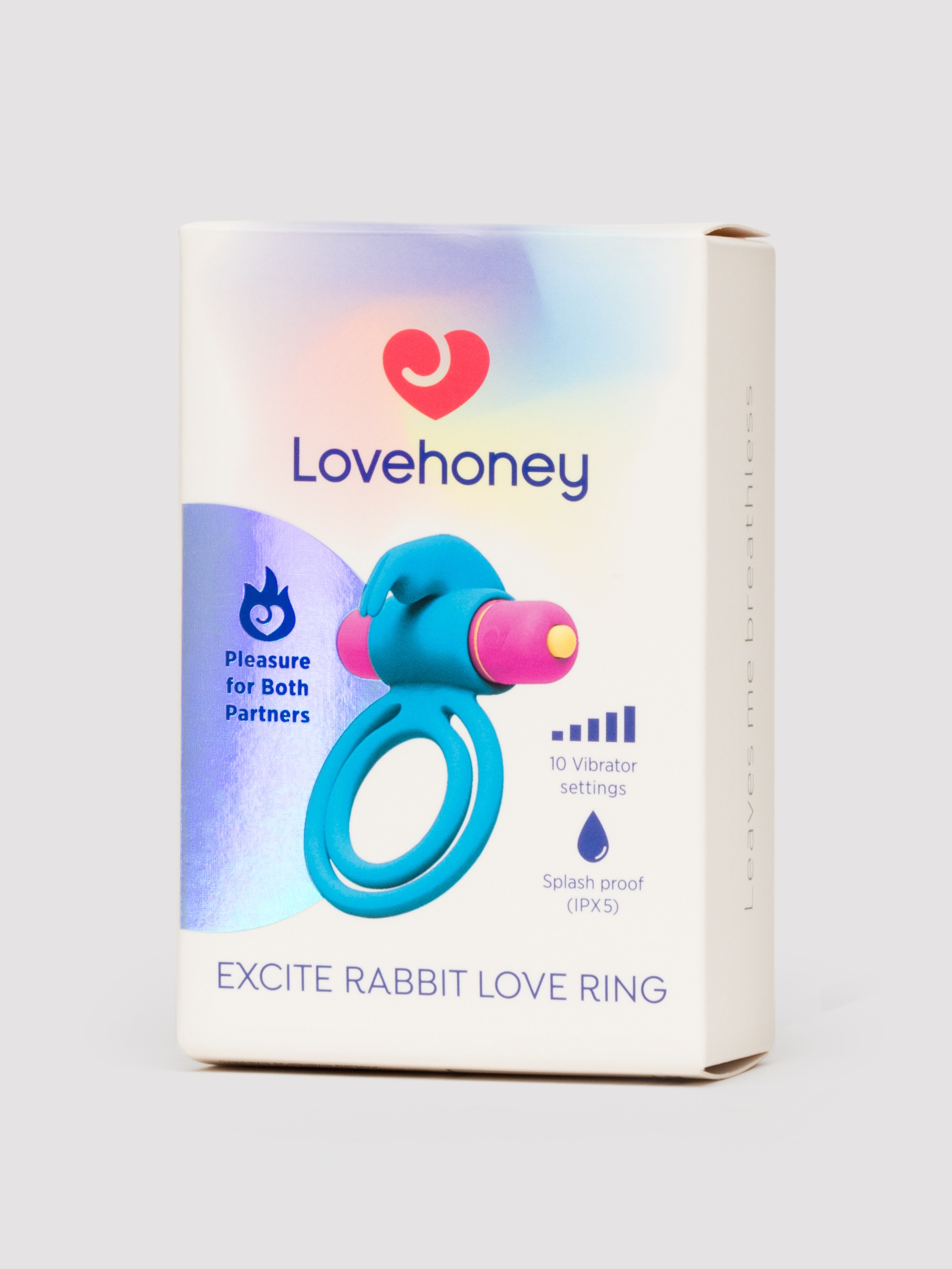 Lovehoney Excite 10 Function Rabbit Love Ring, Blue, hi-res
