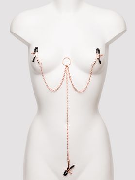 vibrating clit clamp Saffron Nipple To Clit Clamp Set By Sportsheets