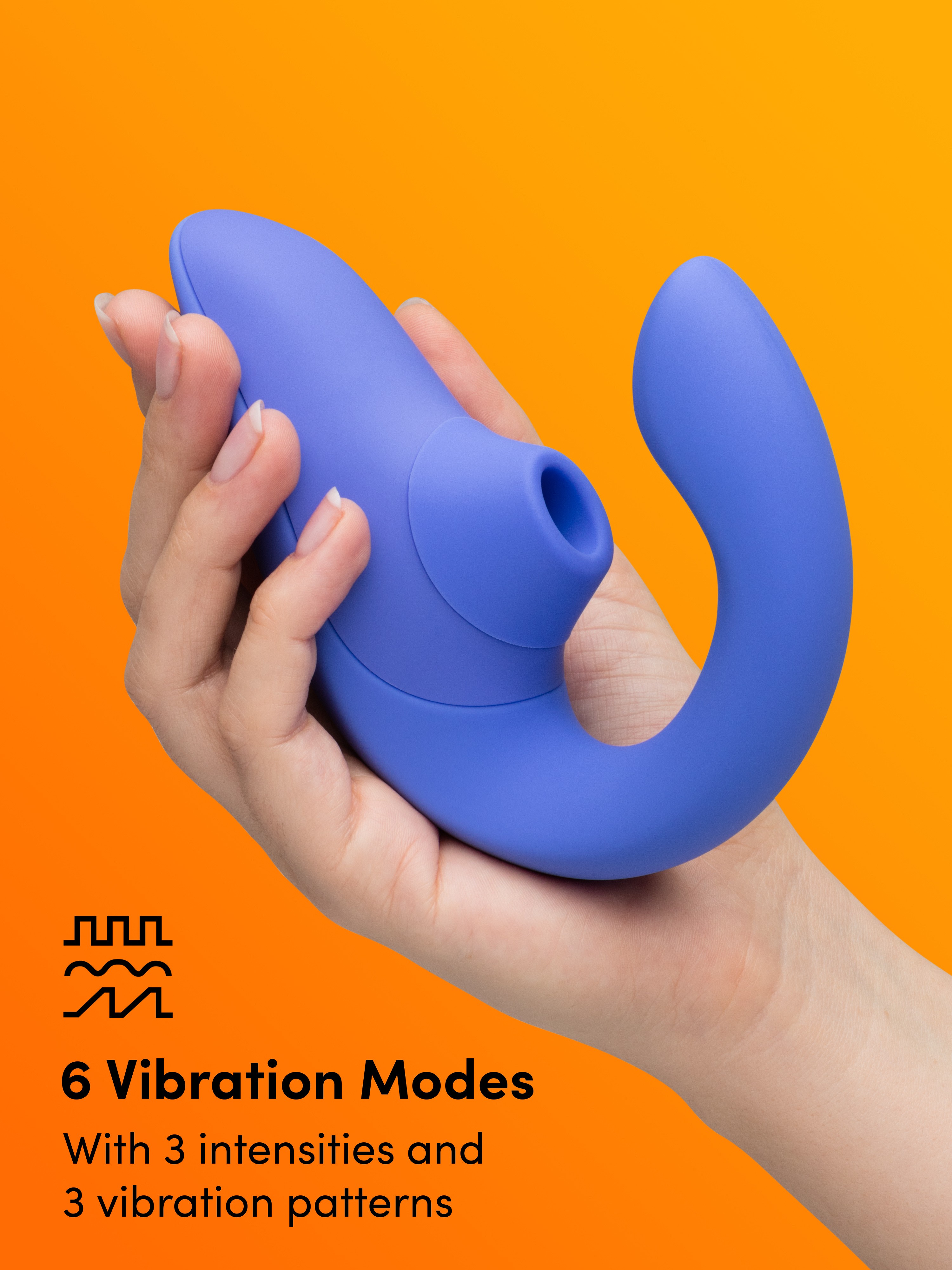 Womanizer Blend Rechargeable G-Spot and Clitoral Stimulator , Blue, hi-res