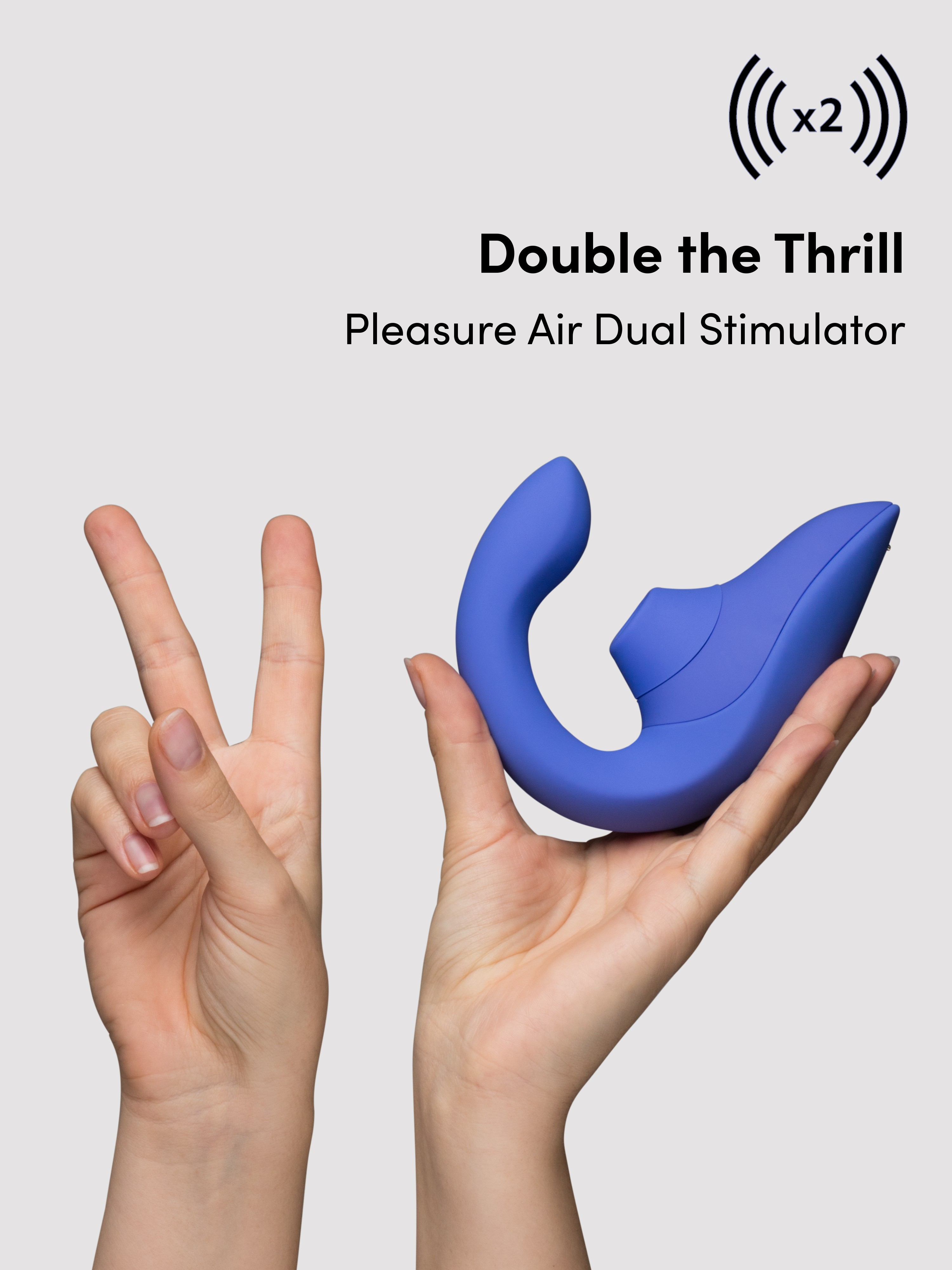 Womanizer Blend Rechargeable G-Spot and Clitoral Stimulator , Blue, hi-res