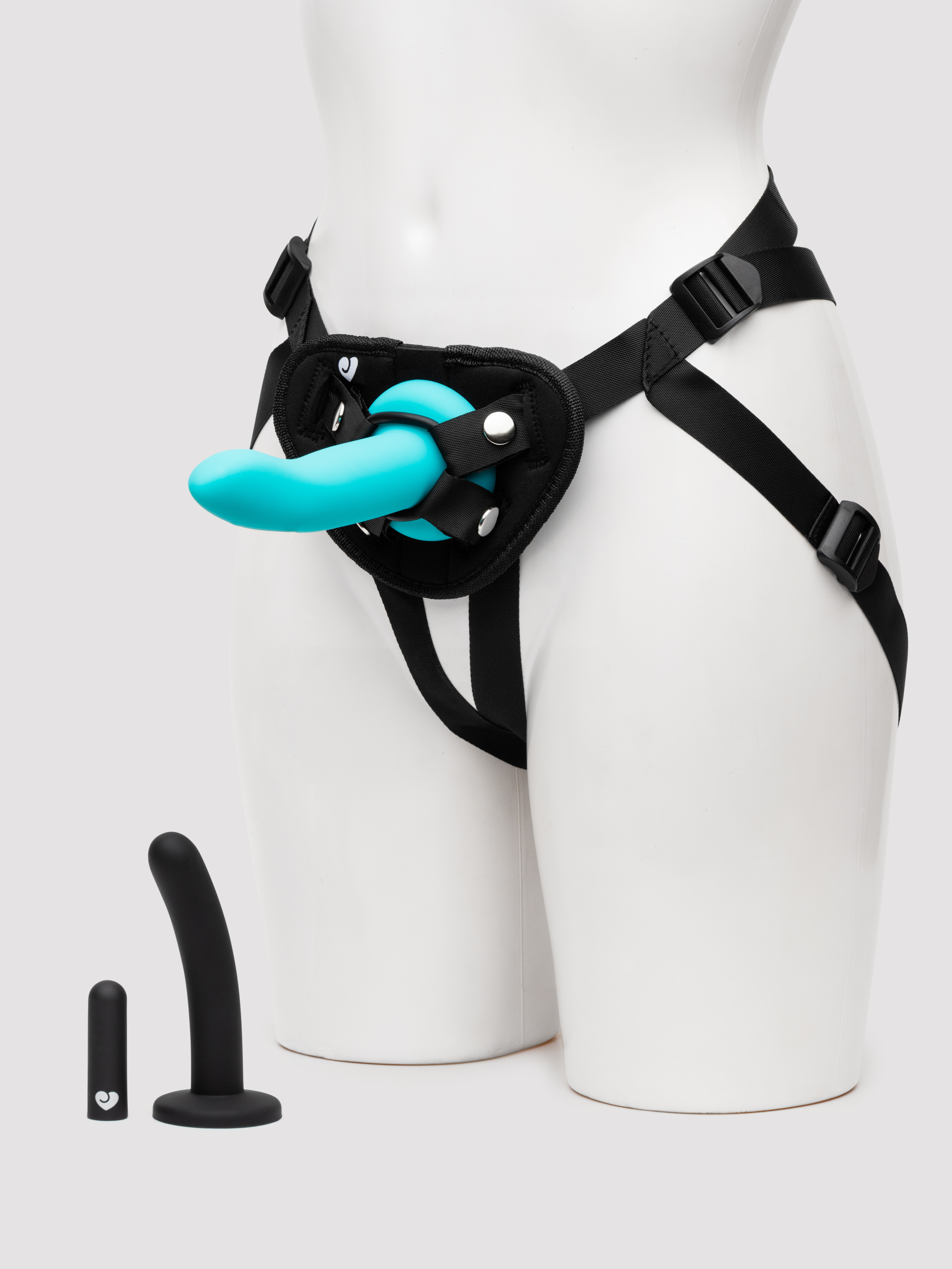 Image of Lovehoney Vibrating Silicone Pegging Kit (4 piece) - Black