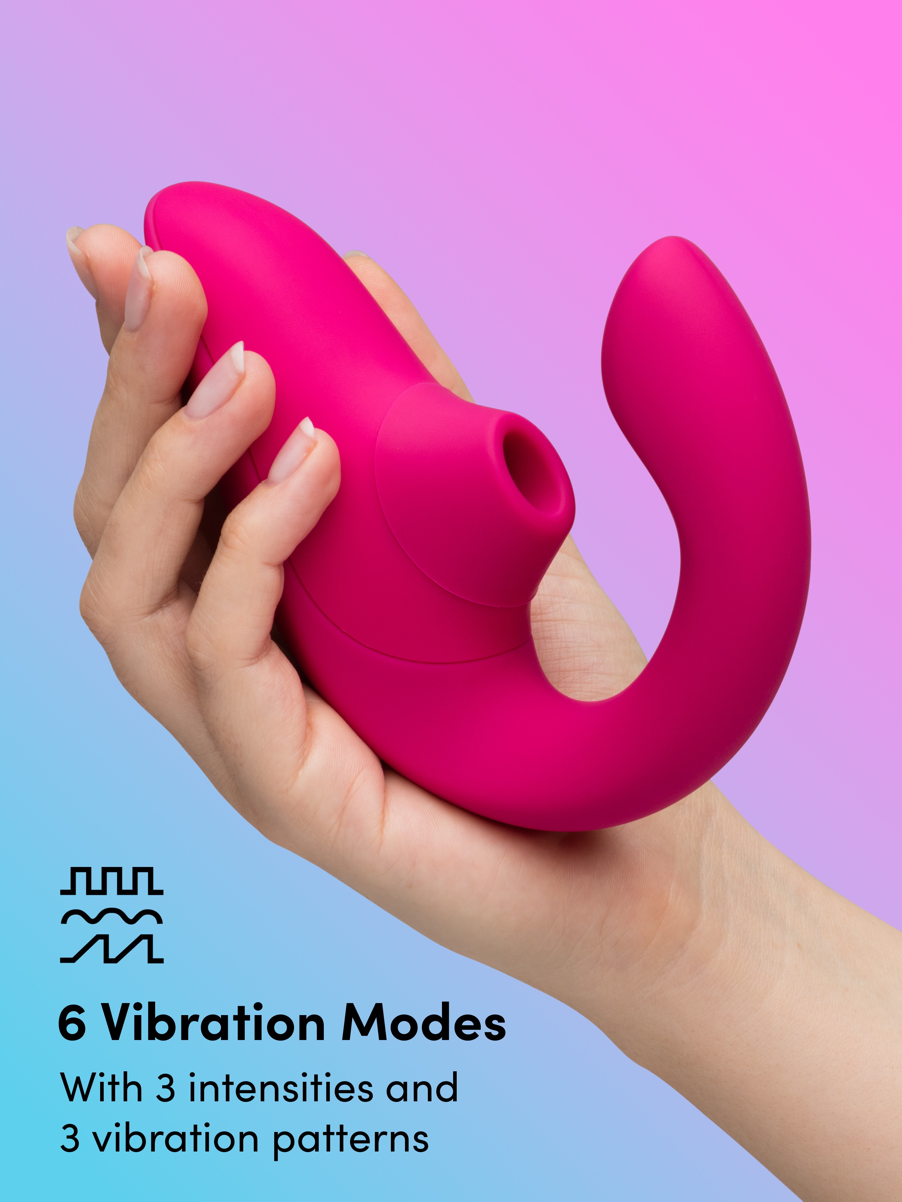Womanizer Blend Rechargeable G-Spot and Clitoral Stimulator , Pink, hi-res
