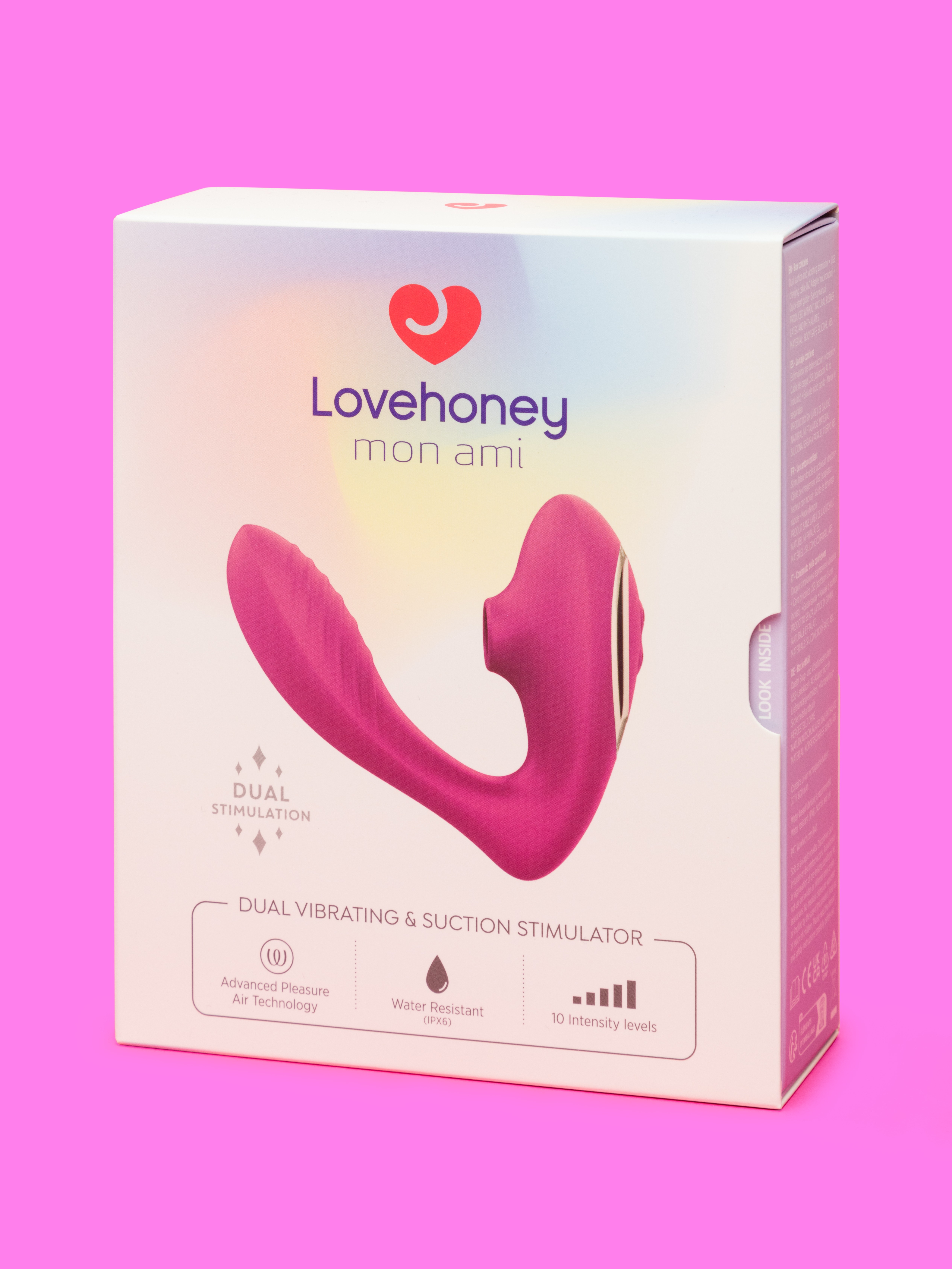 Lovehoney mon ami G-Spot and Clitoral Suction Stimulator, Red, hi-res