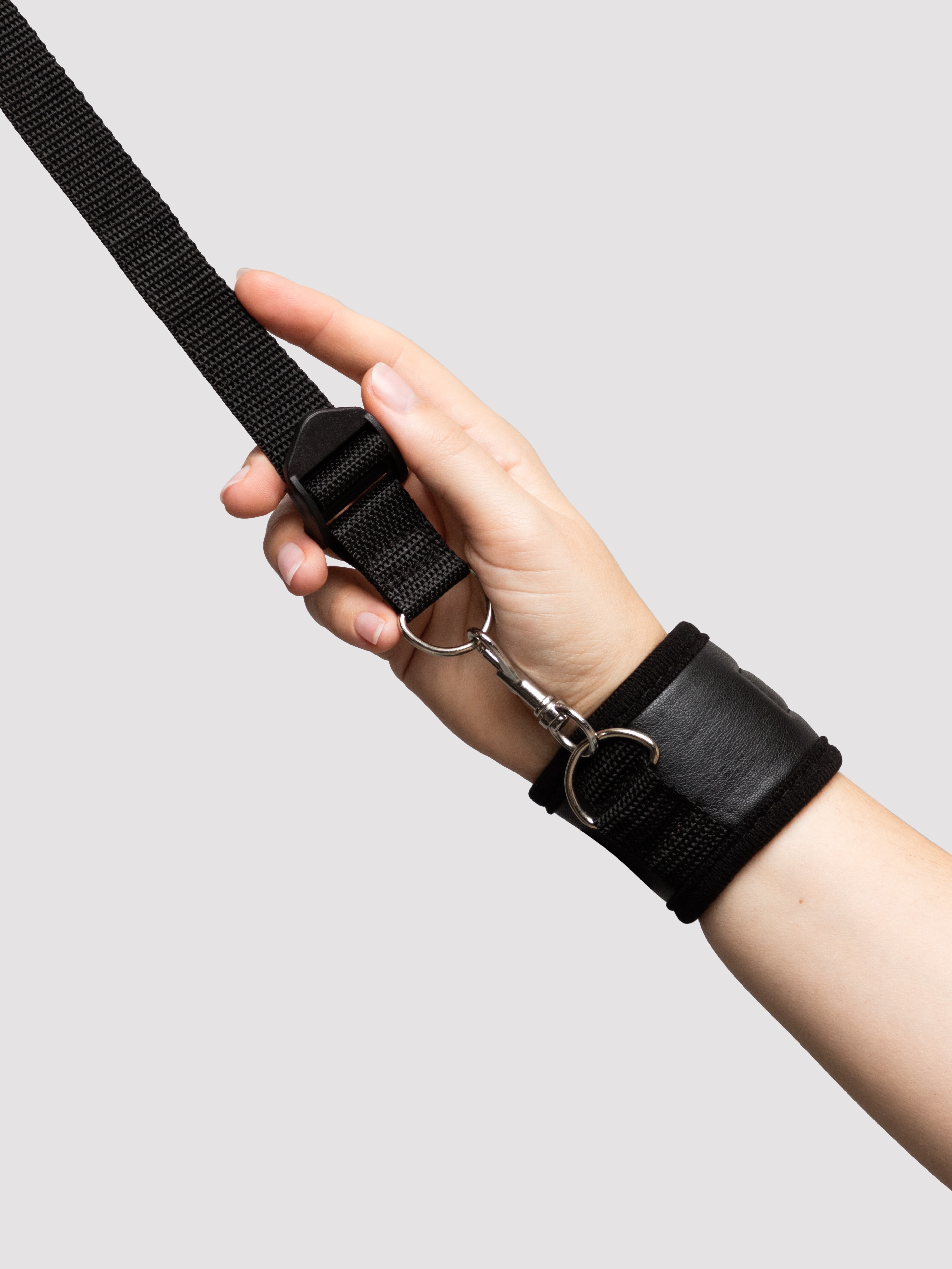 Bondage Boutique Faux Leather Under Mattress kit (5 Piece) , Black, hi-res