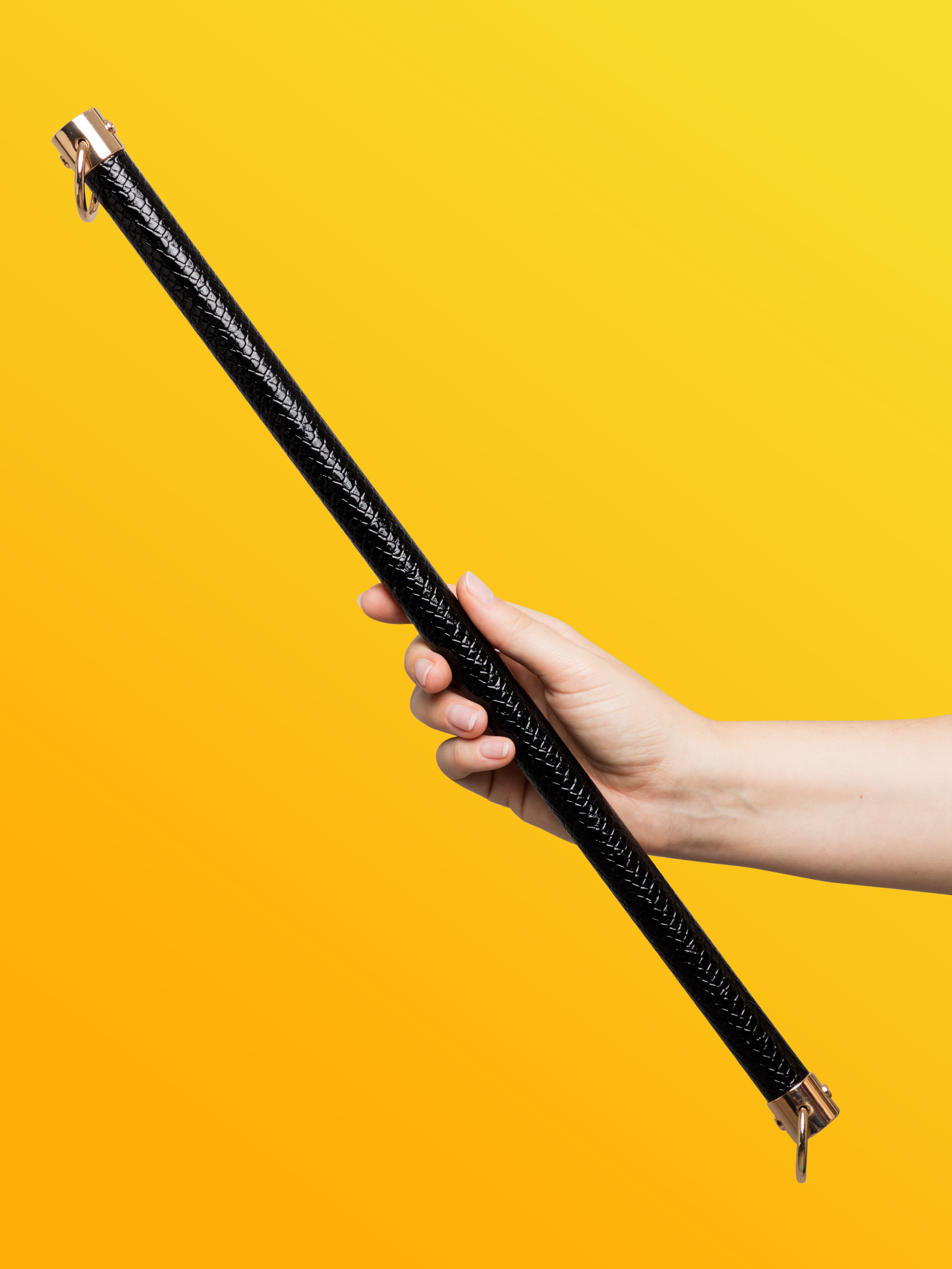 Bondage Boutique Faux Leather Spreader Bar 20 Inch, Black, hi-res