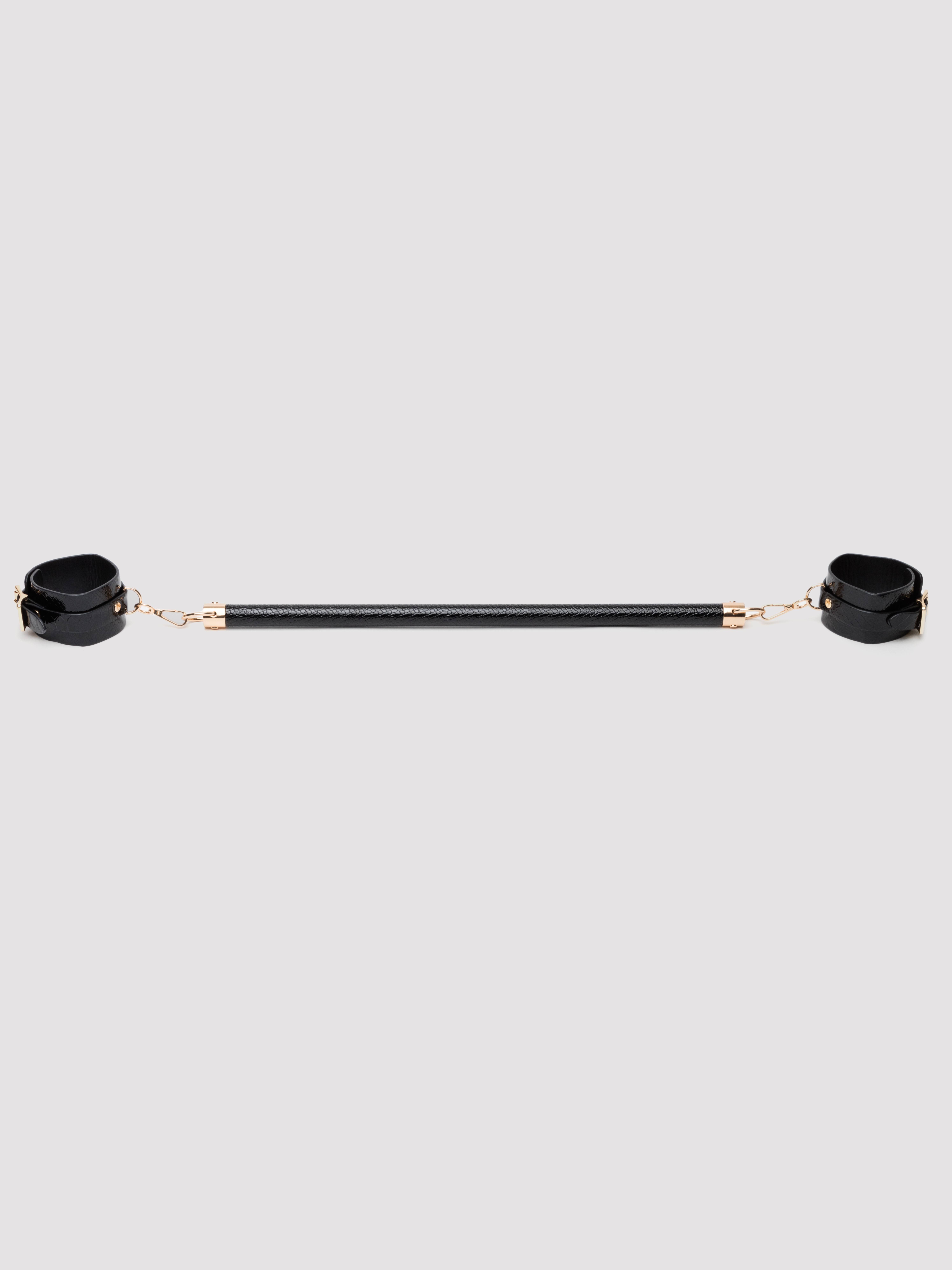 Bondage Boutique Faux Leather Spreader Bar 20 Inch, Black, hi-res