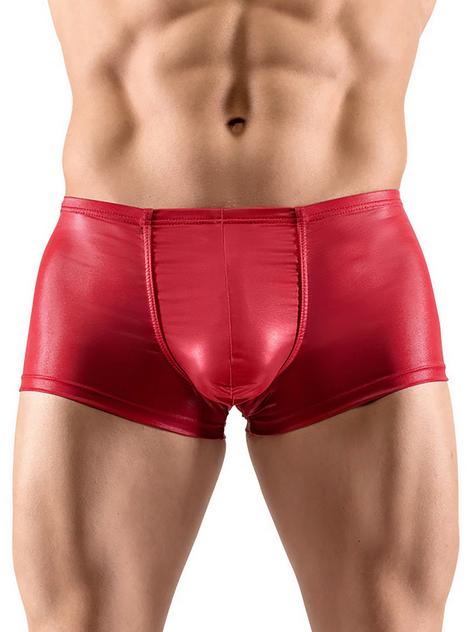 Svenjoyment Red Wet Look Push Up Boxers, Red, hi-res