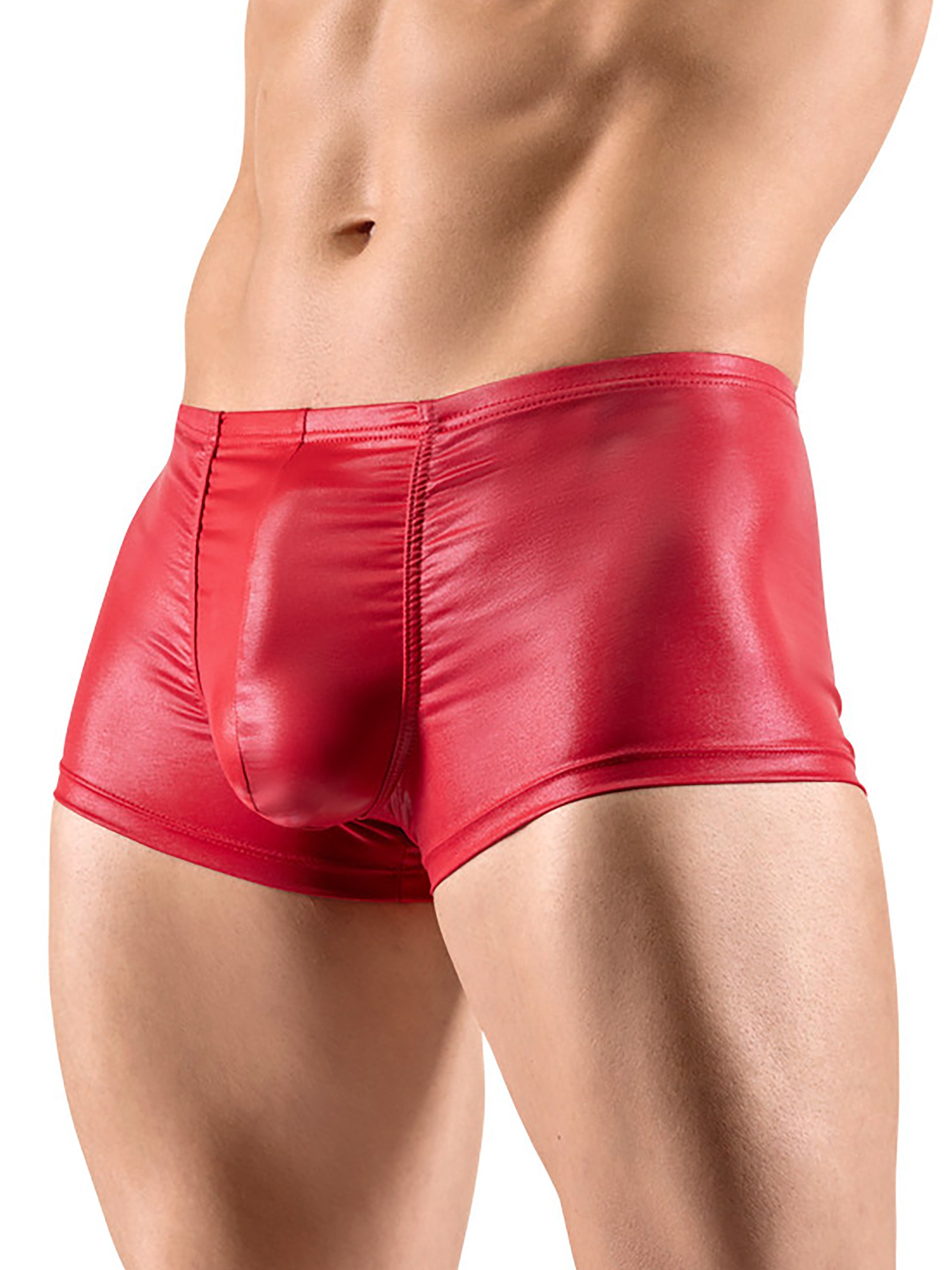 Svenjoyment Red Wet Look Push Up Boxers, Red, hi-res