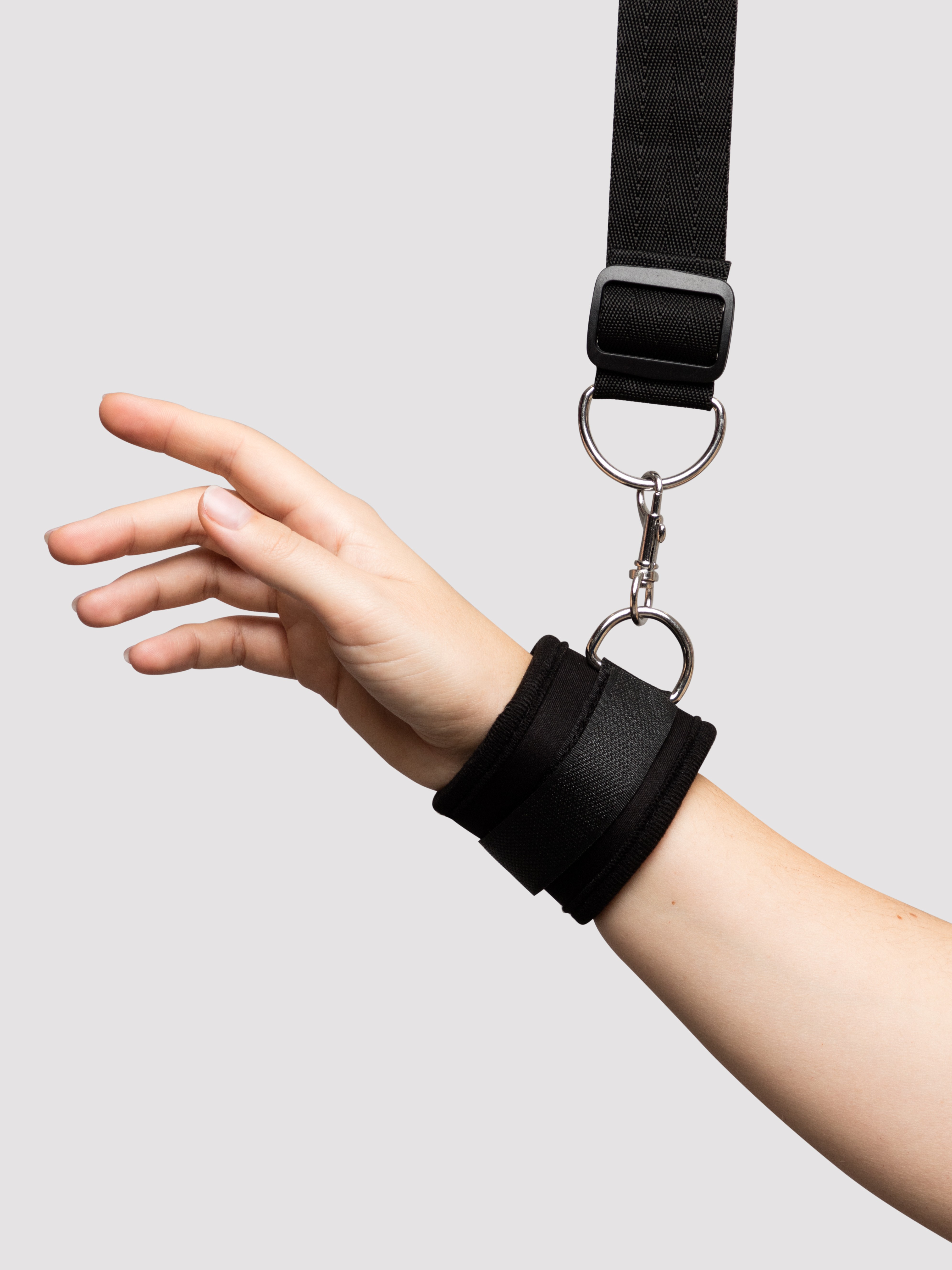 Bondage Boutique Over the Door Restraints , Black, hi-res