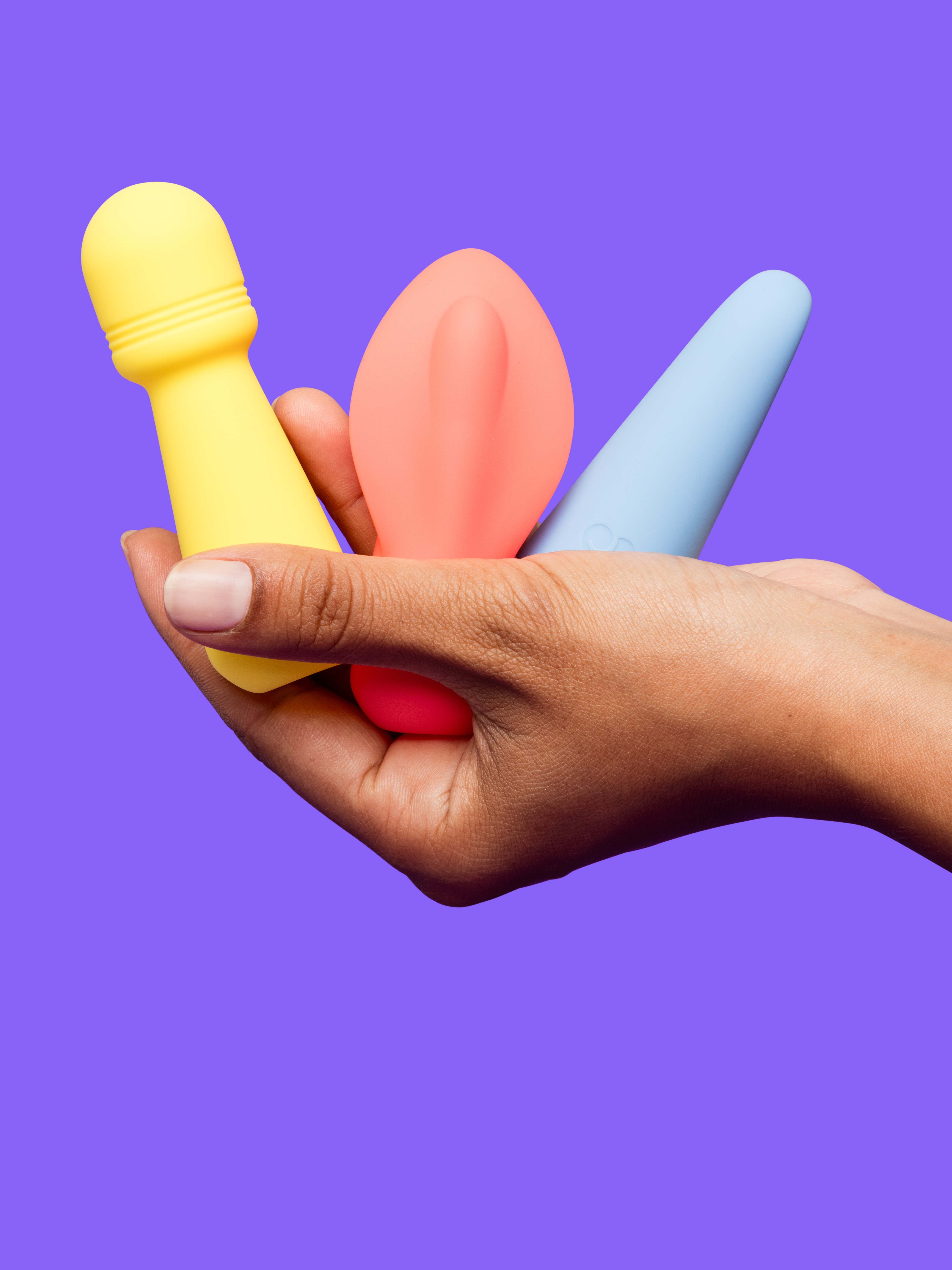 Lovehoney mon ami Trio of Vibrating Massagers, Blue, hi-res