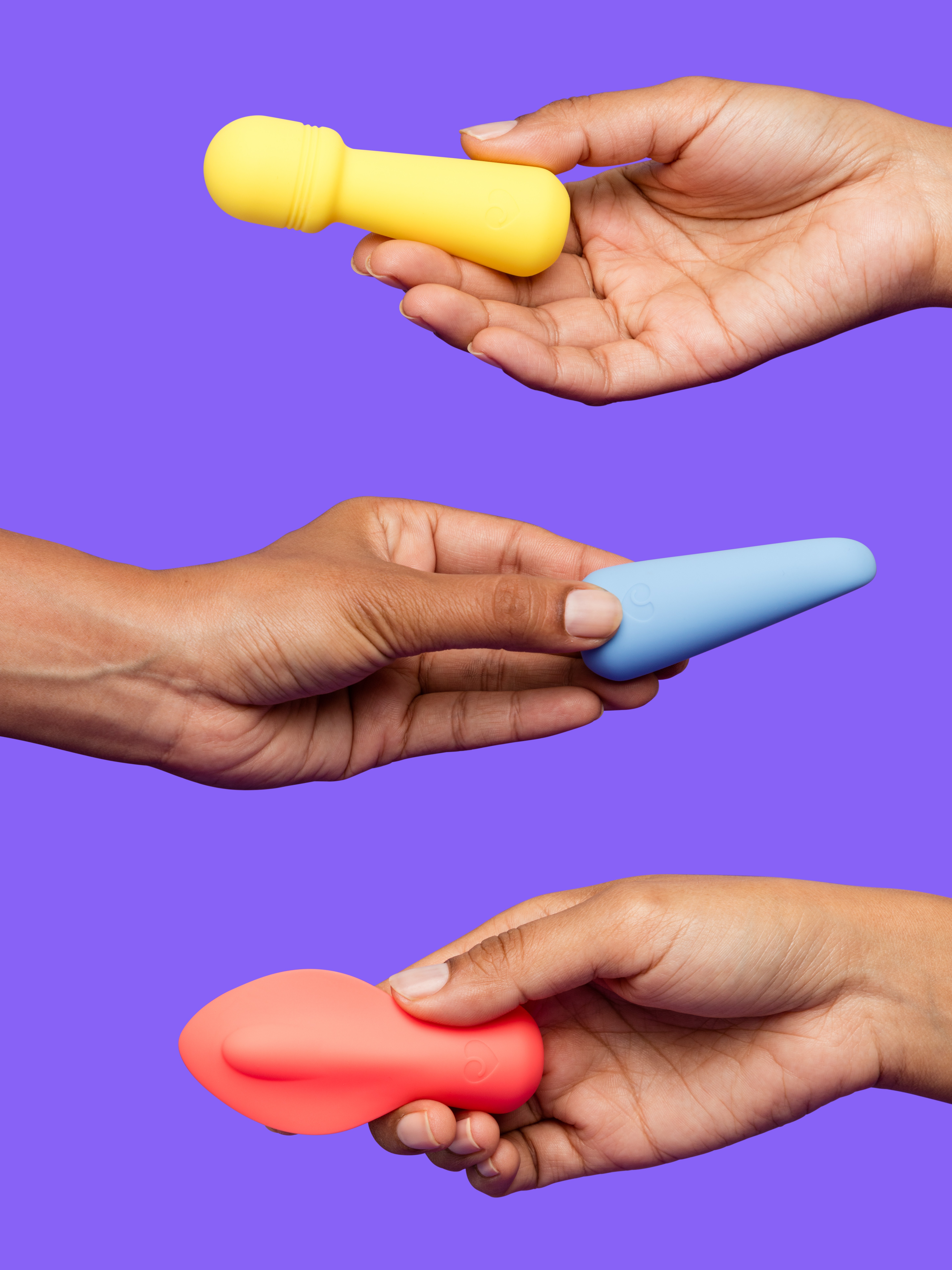 Lovehoney mon ami Trio of Vibrating Massagers, Blue, hi-res