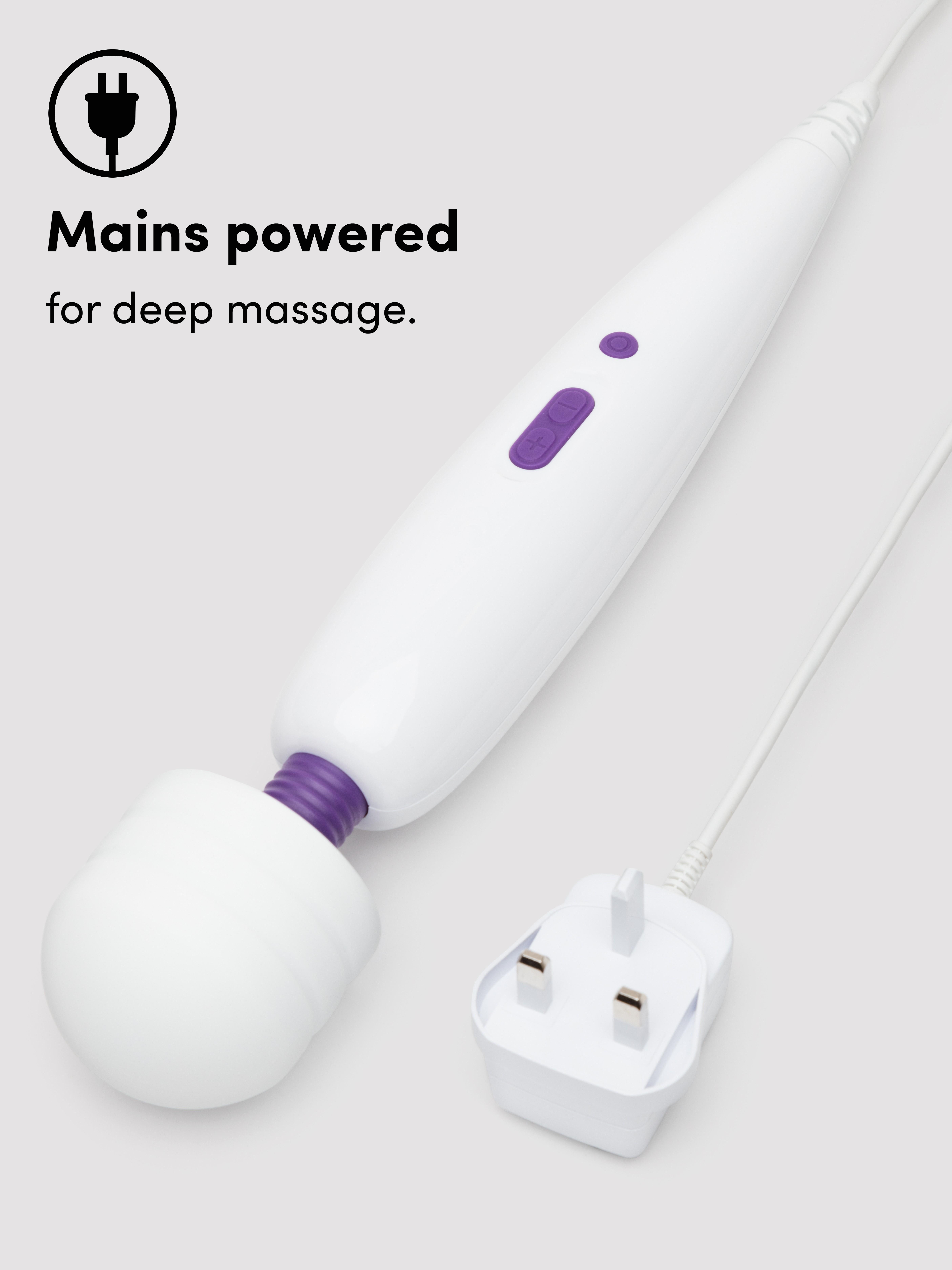 Magic Wand&reg; Classic 2.0 Extra Powerful Multispeed Massage Vibrator by Lovehoney, White, hi-res