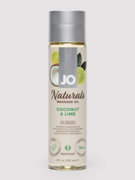 System JO Naturals Coconut and Lime Massage Oil 4 fl oz, , hi-res