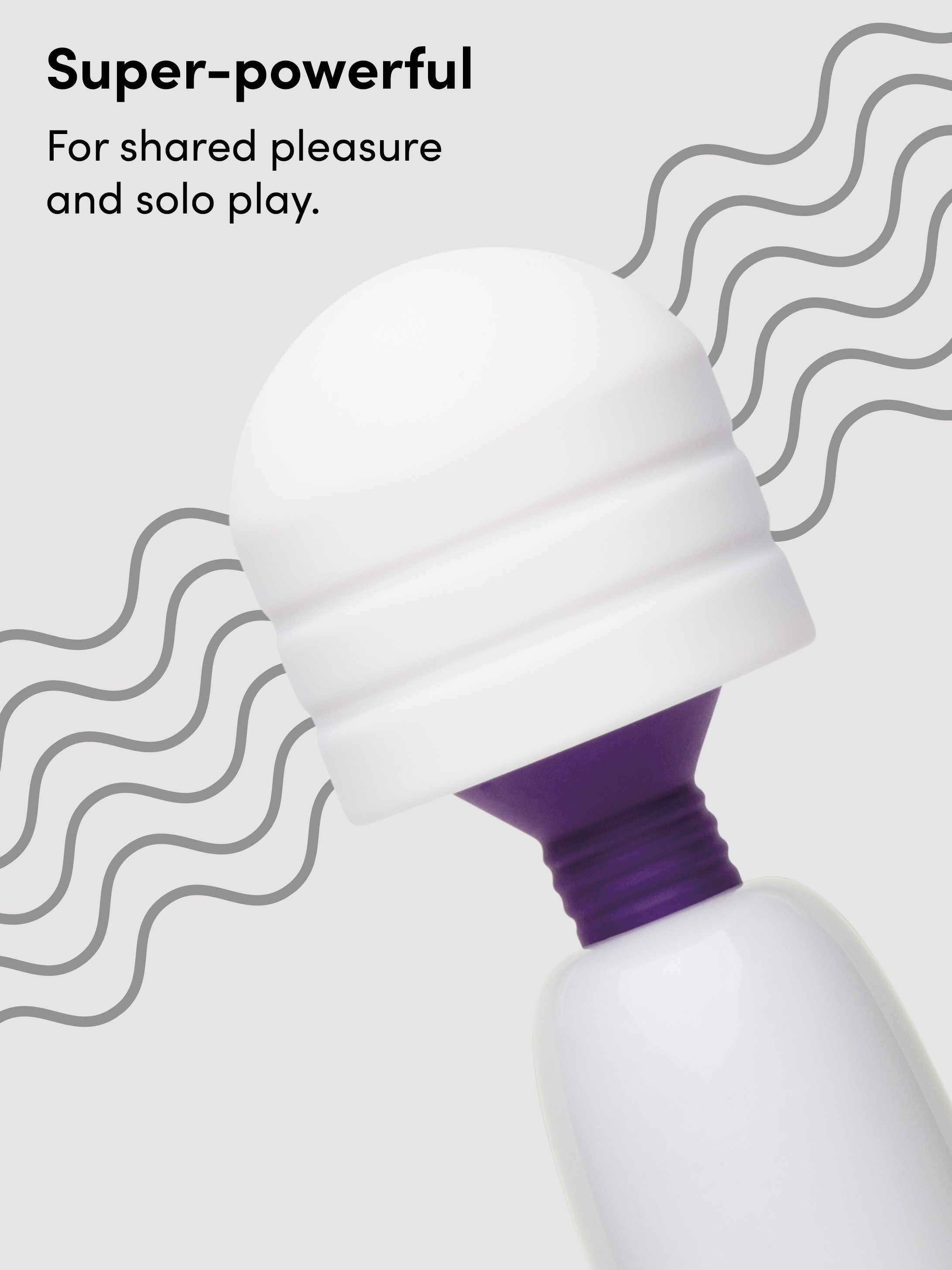 Lovehoney Classic Wand Rechargeable Extra Powerful Multispeed Wand Vibrator  , White, hi-res