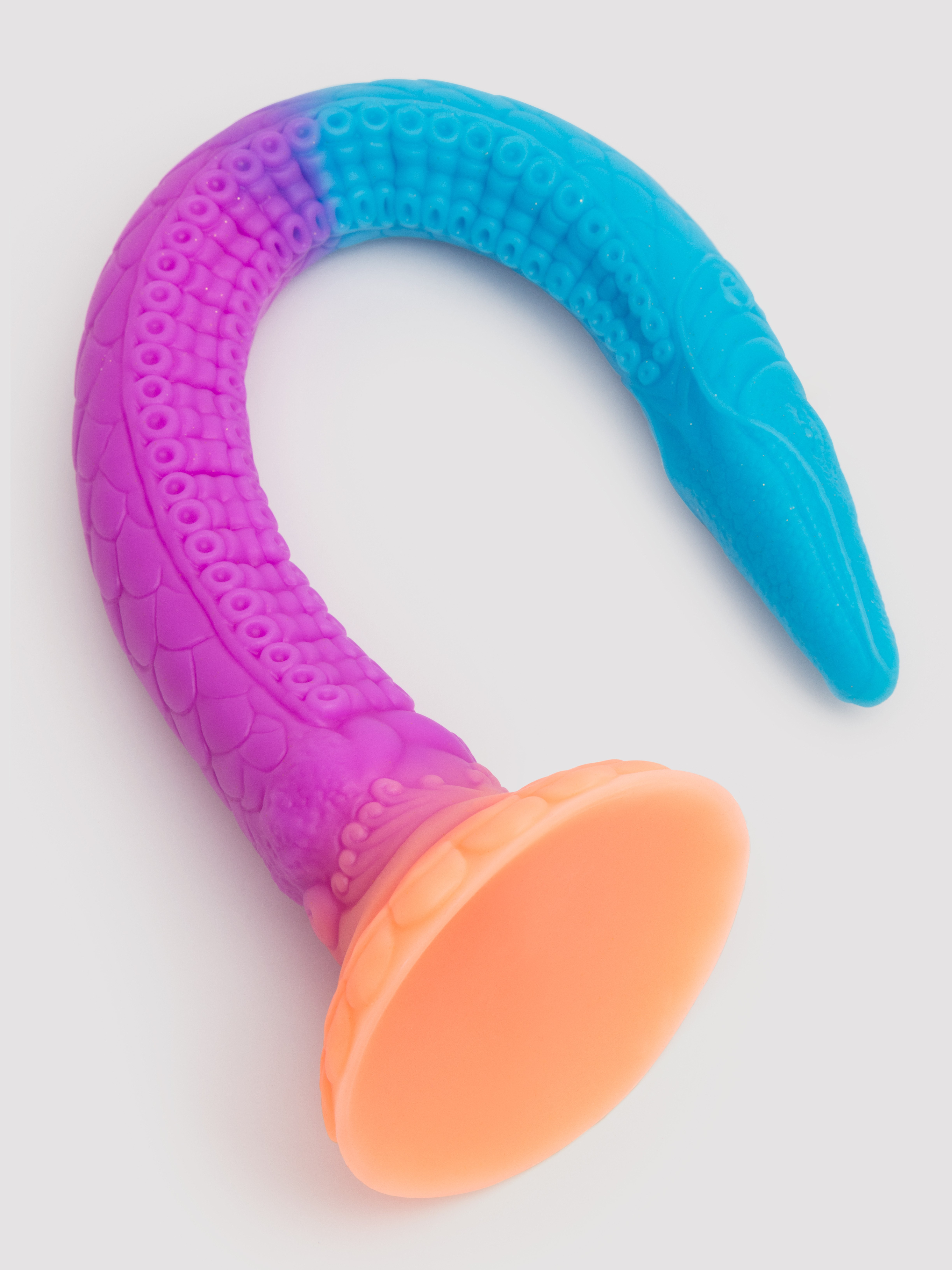 Fantasy Makara Glow-In-The-Dark Scaly Dragon Dildo 18 Inch, Blue, hi-res