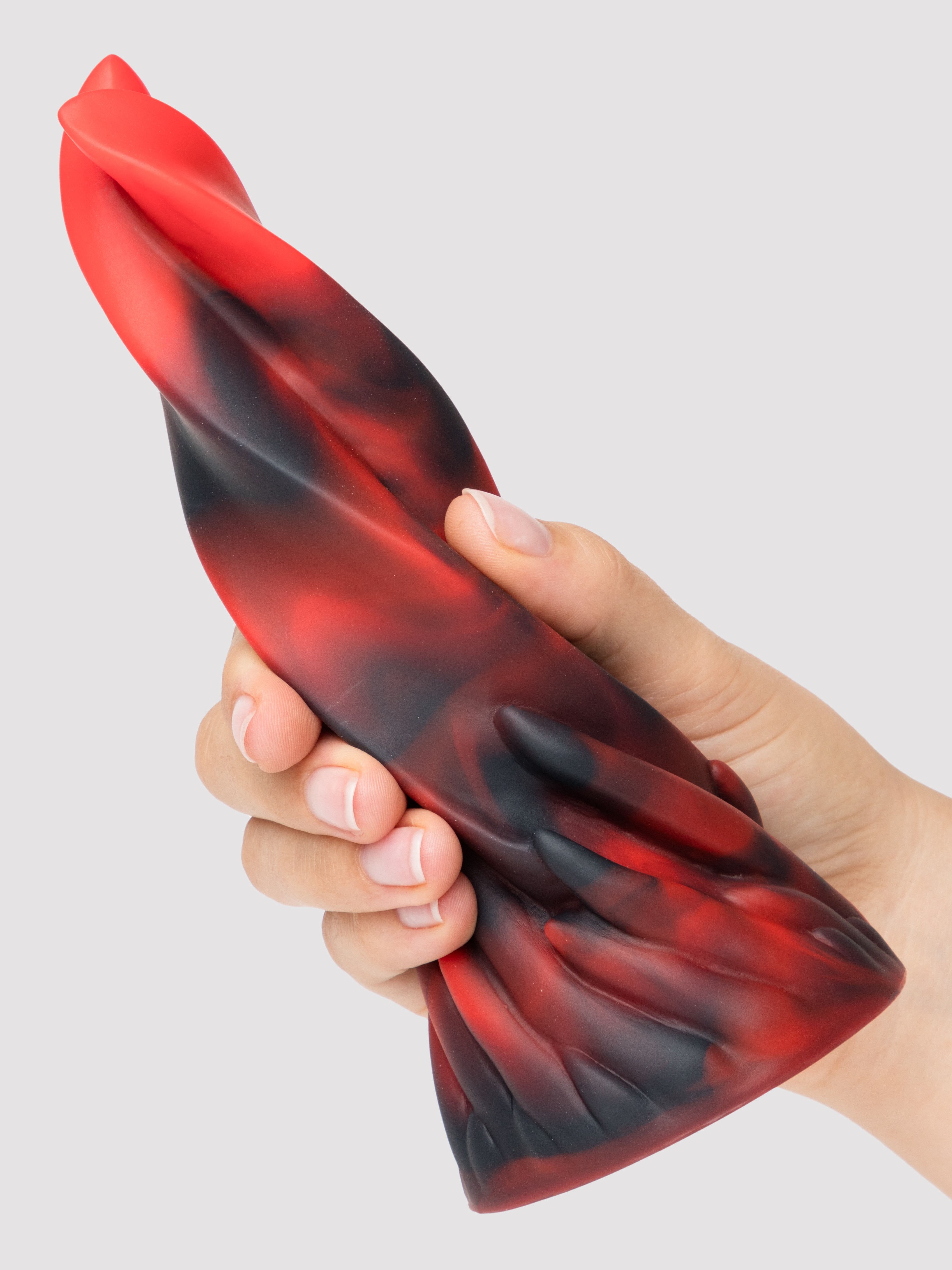 Creature Cock Fire Dragon Twisted Dildo, Red, hi-res
