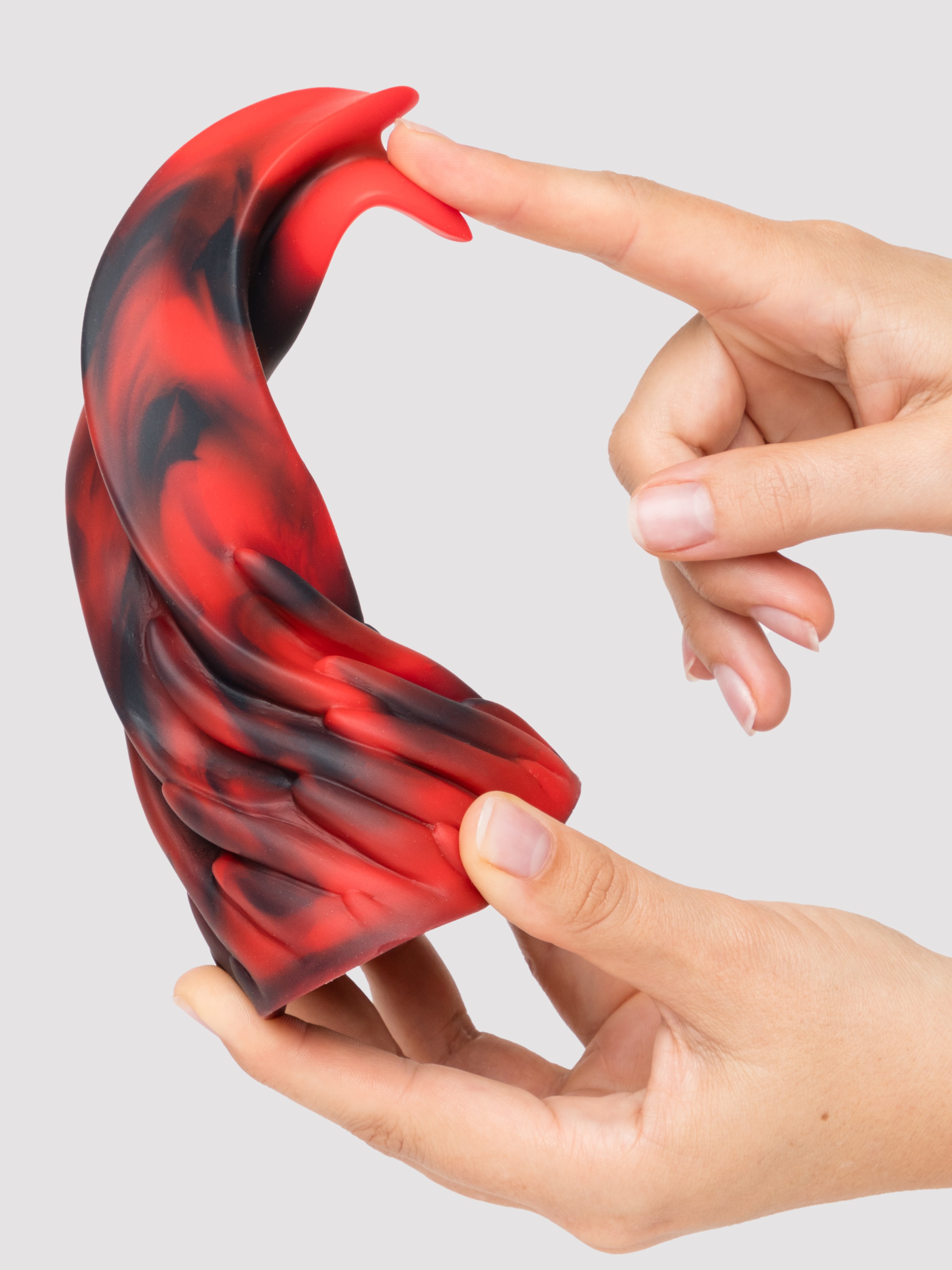 Creature Cock Fire Dragon Twisted Dildo, Red, hi-res