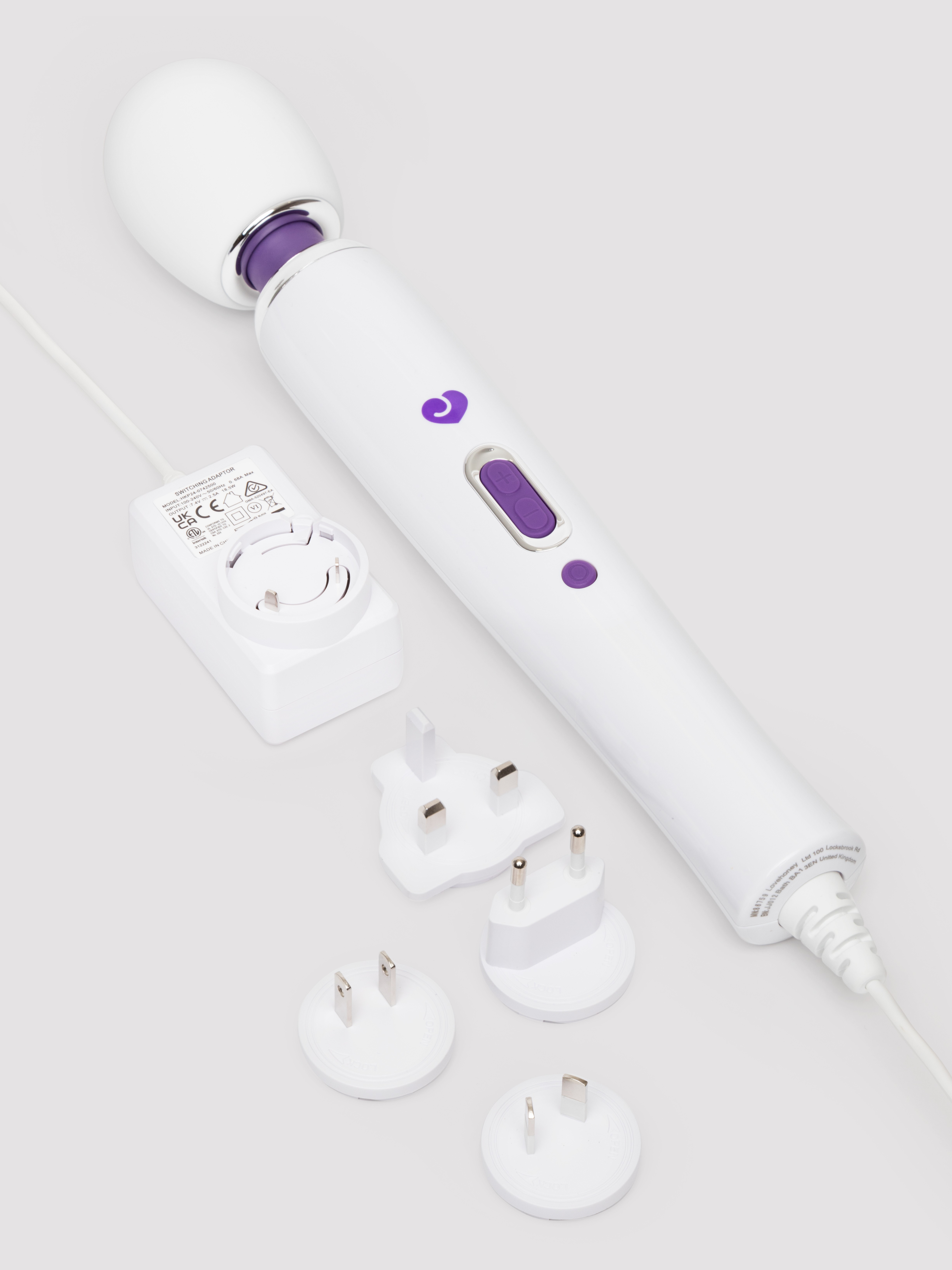 Lovehoney Deluxe Extra Powerful Wand Vibrator 2.0, White, hi-res