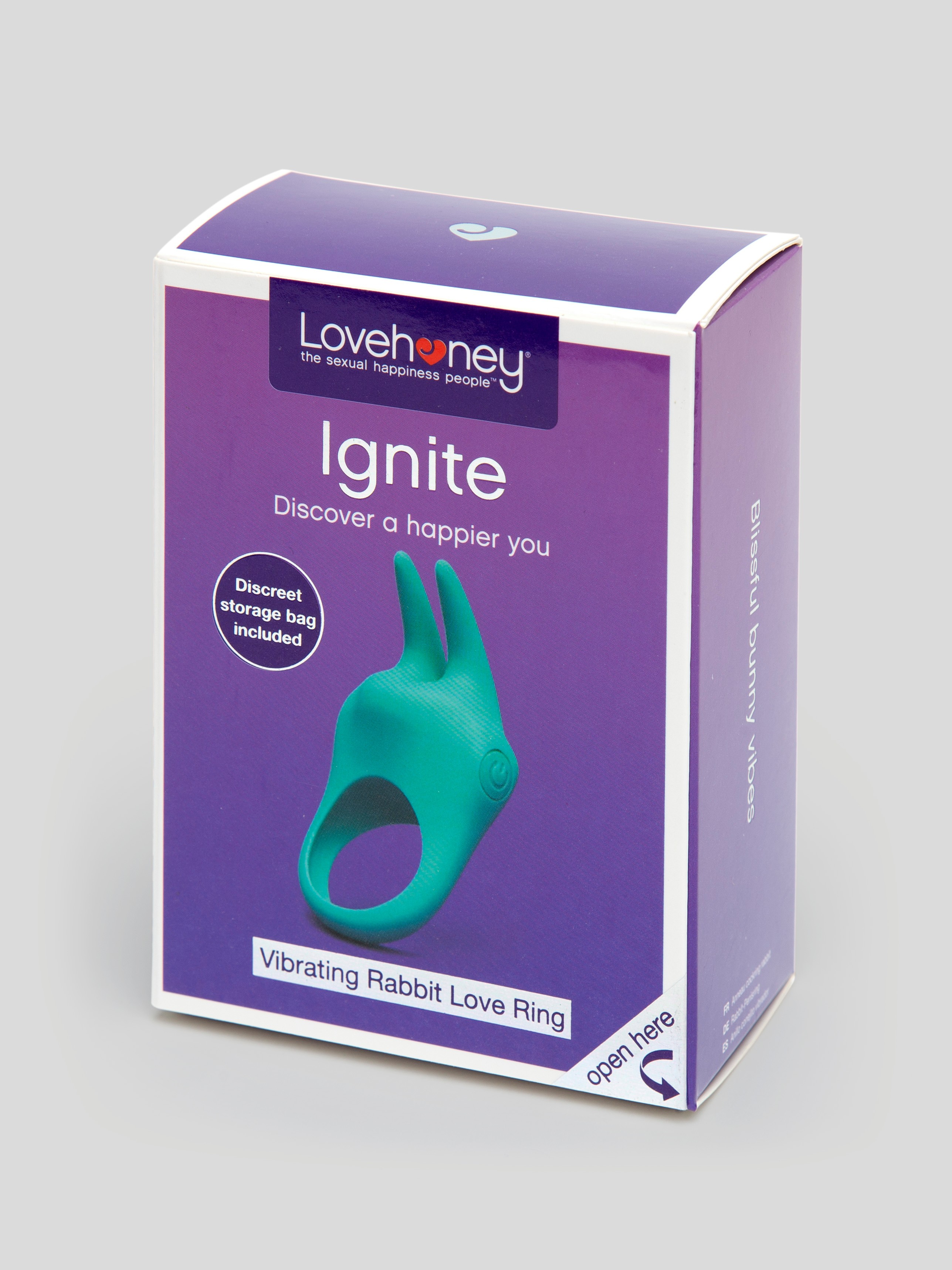 Lovehoney Ignite 20 Function Vibrating Rabbit Love Ring, Blue, hi-res