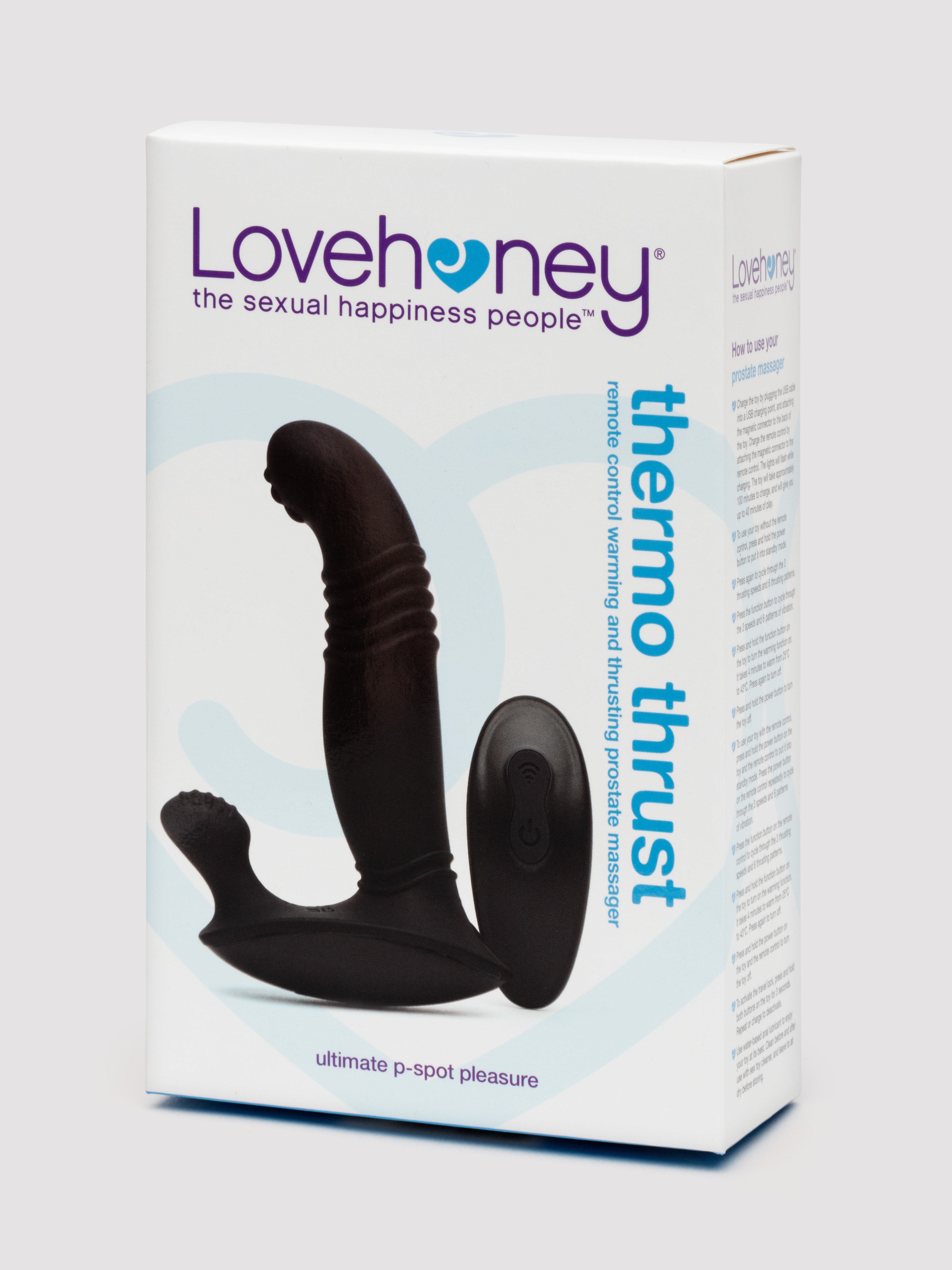 Lovehoney Thermo Thrust Remote-control Warming and Thrusting Prostate Massager, Black, hi-res