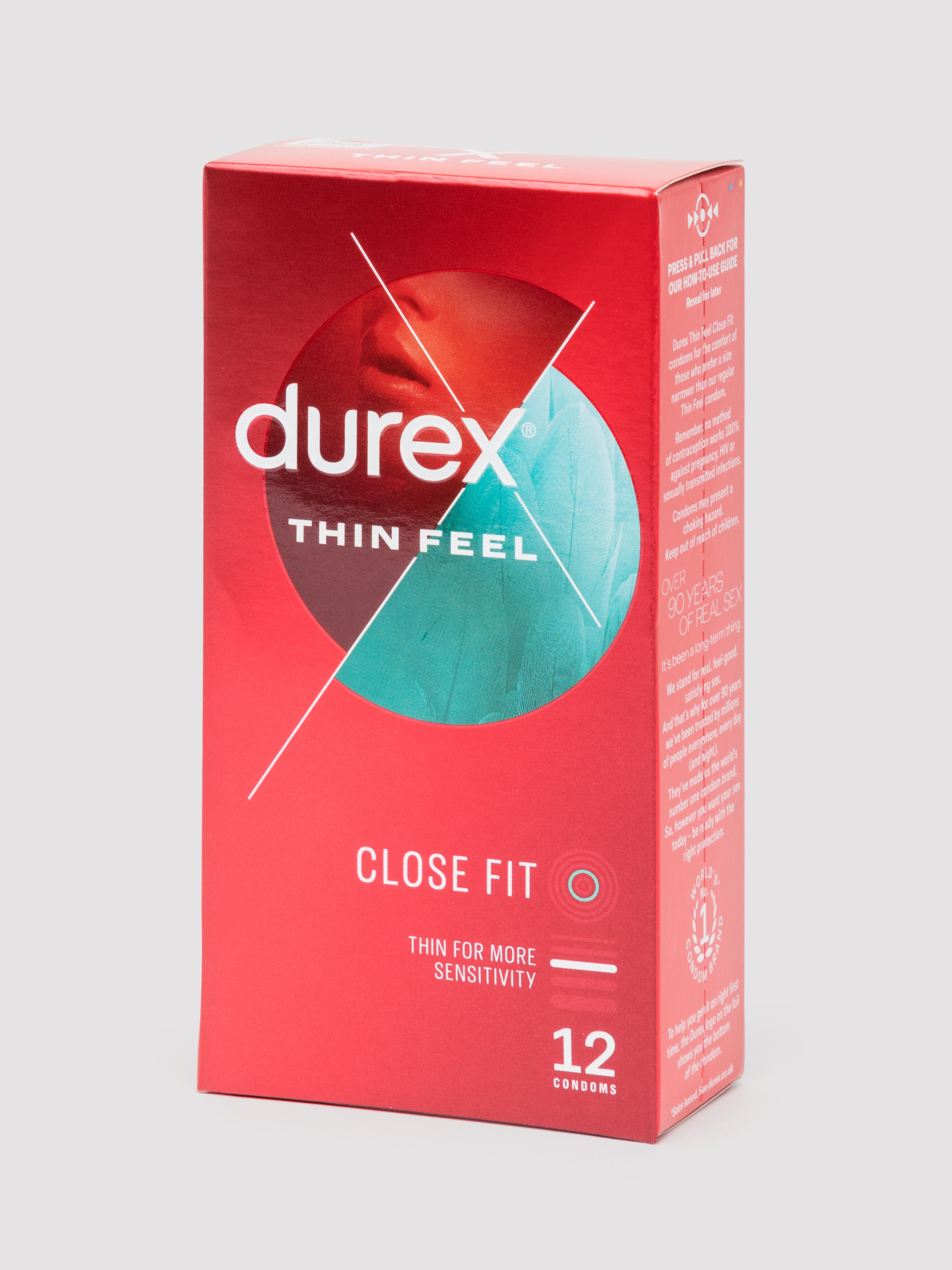 Durex Thin Feel Close Fit Latex Condoms (12 Pack), , hi-res