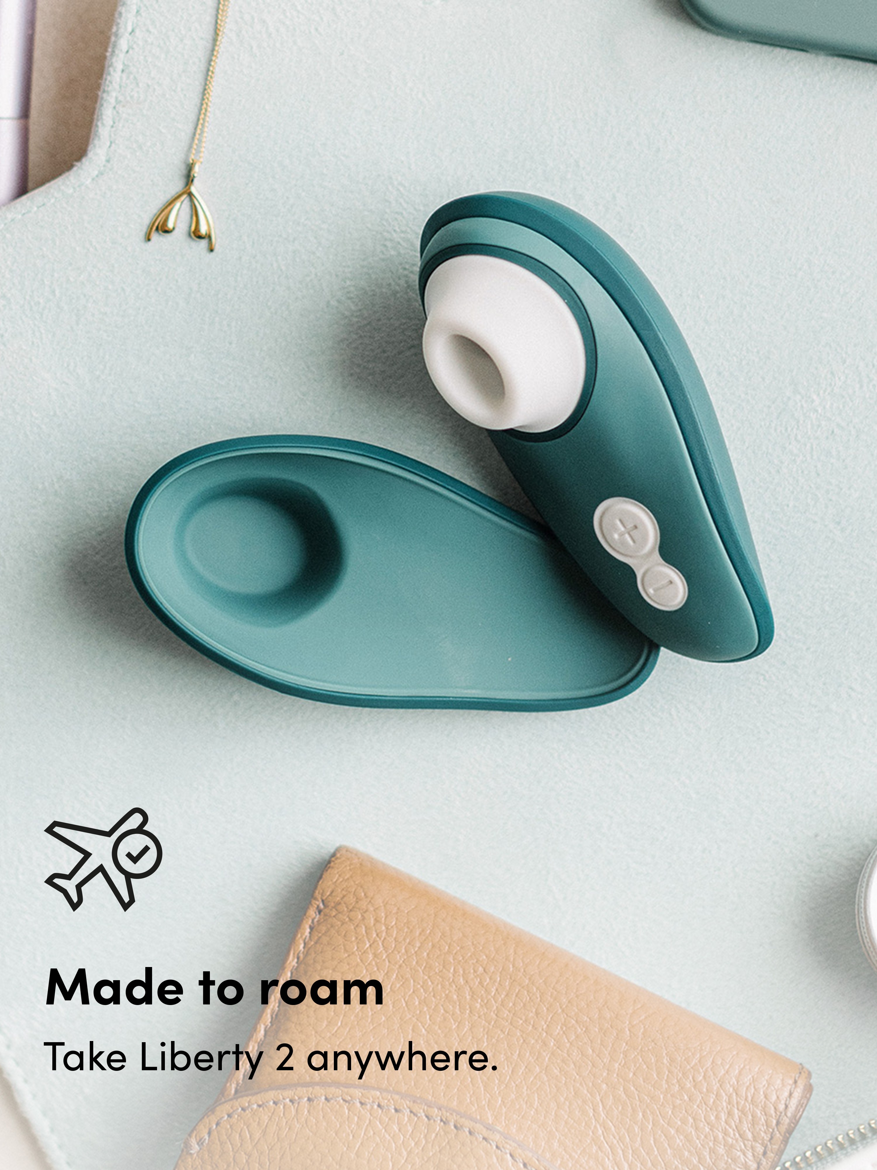 Womanizer Liberty 2 Travel Clitoral Suction Stimulator, Blue, hi-res