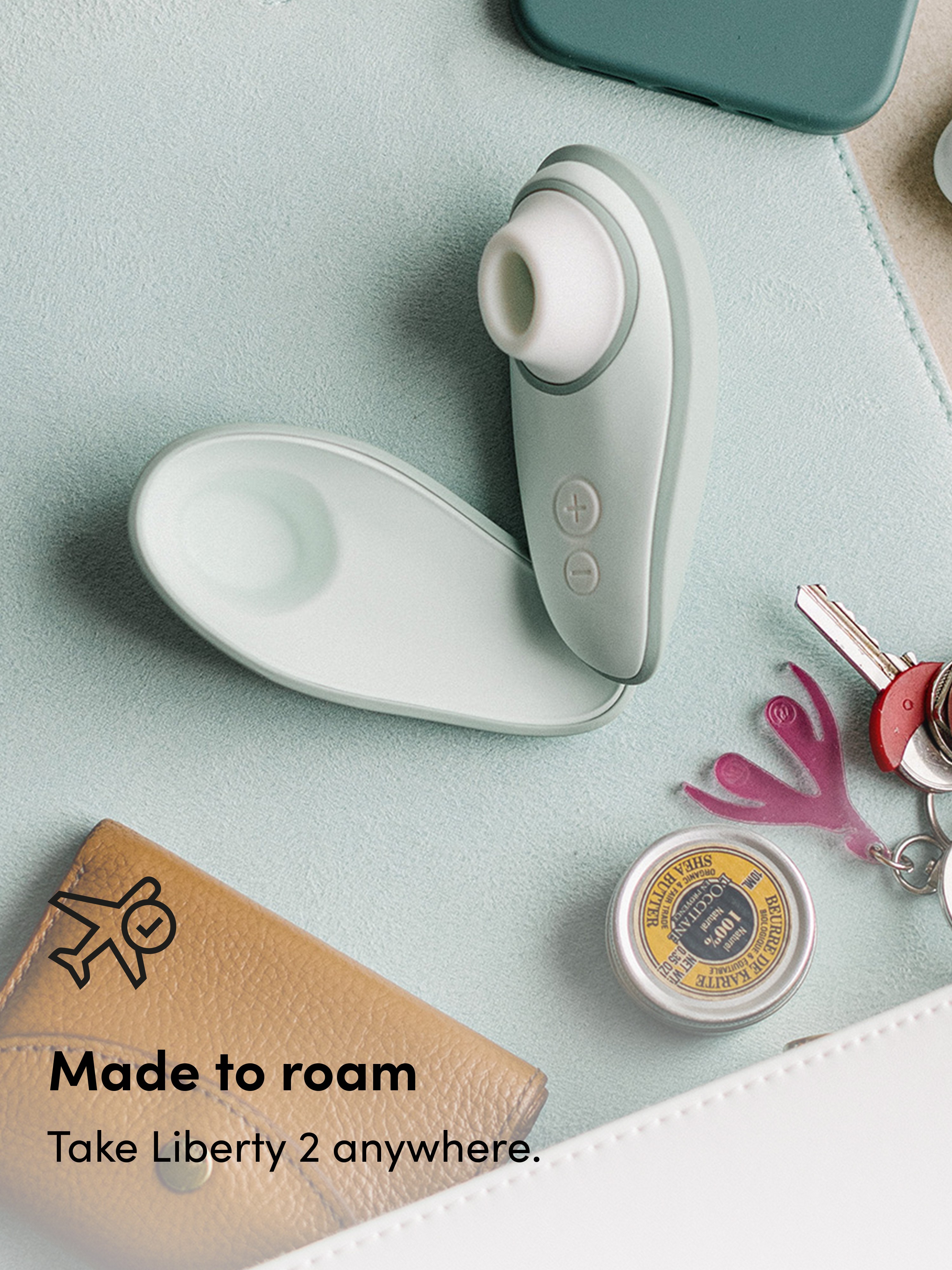 Womanizer Liberty 2 Travel Clitoral Suction Stimulator, Green, hi-res