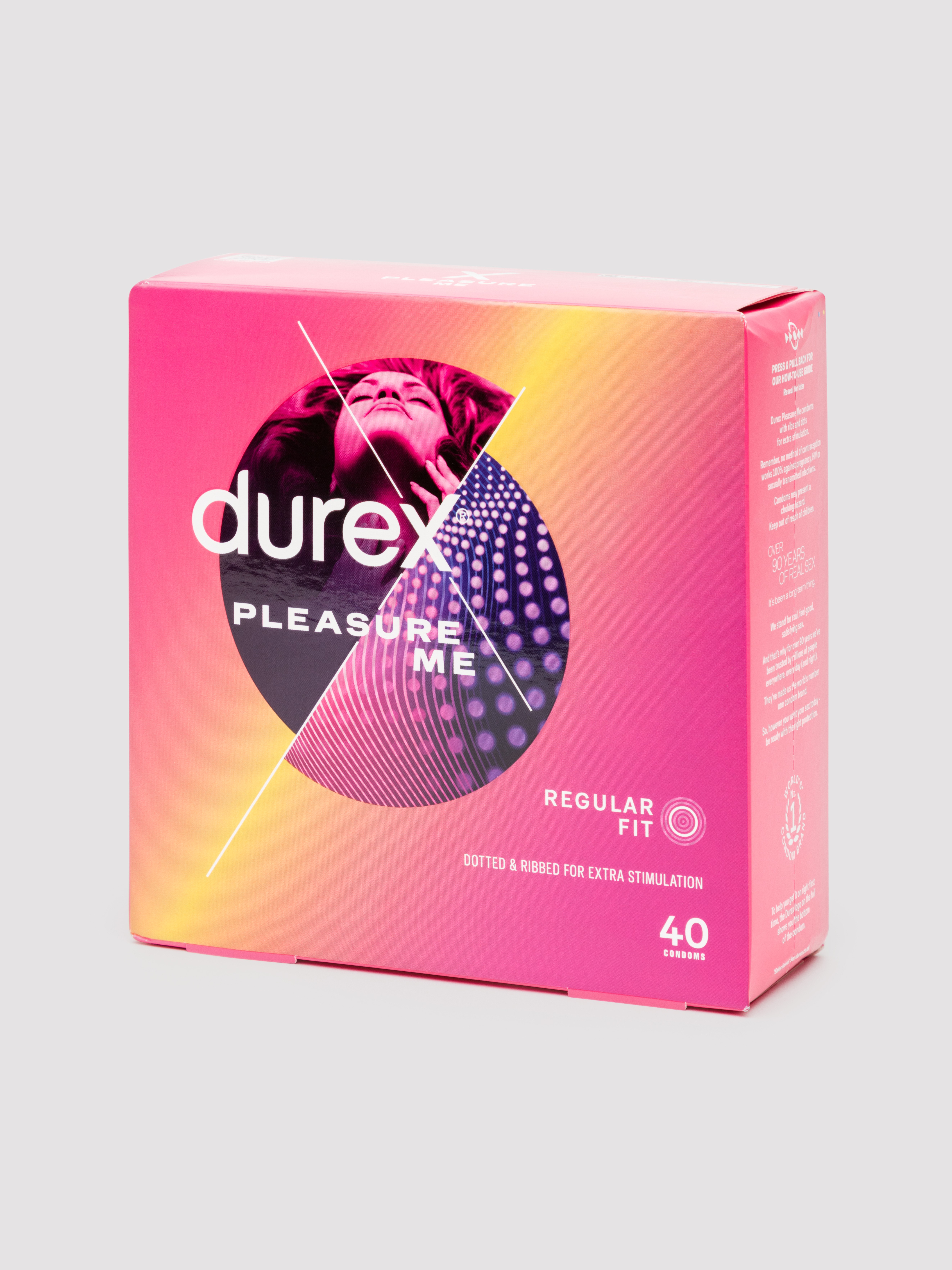Durex Pleasure Me Textured Latex Condoms (40 Pack), , hi-res