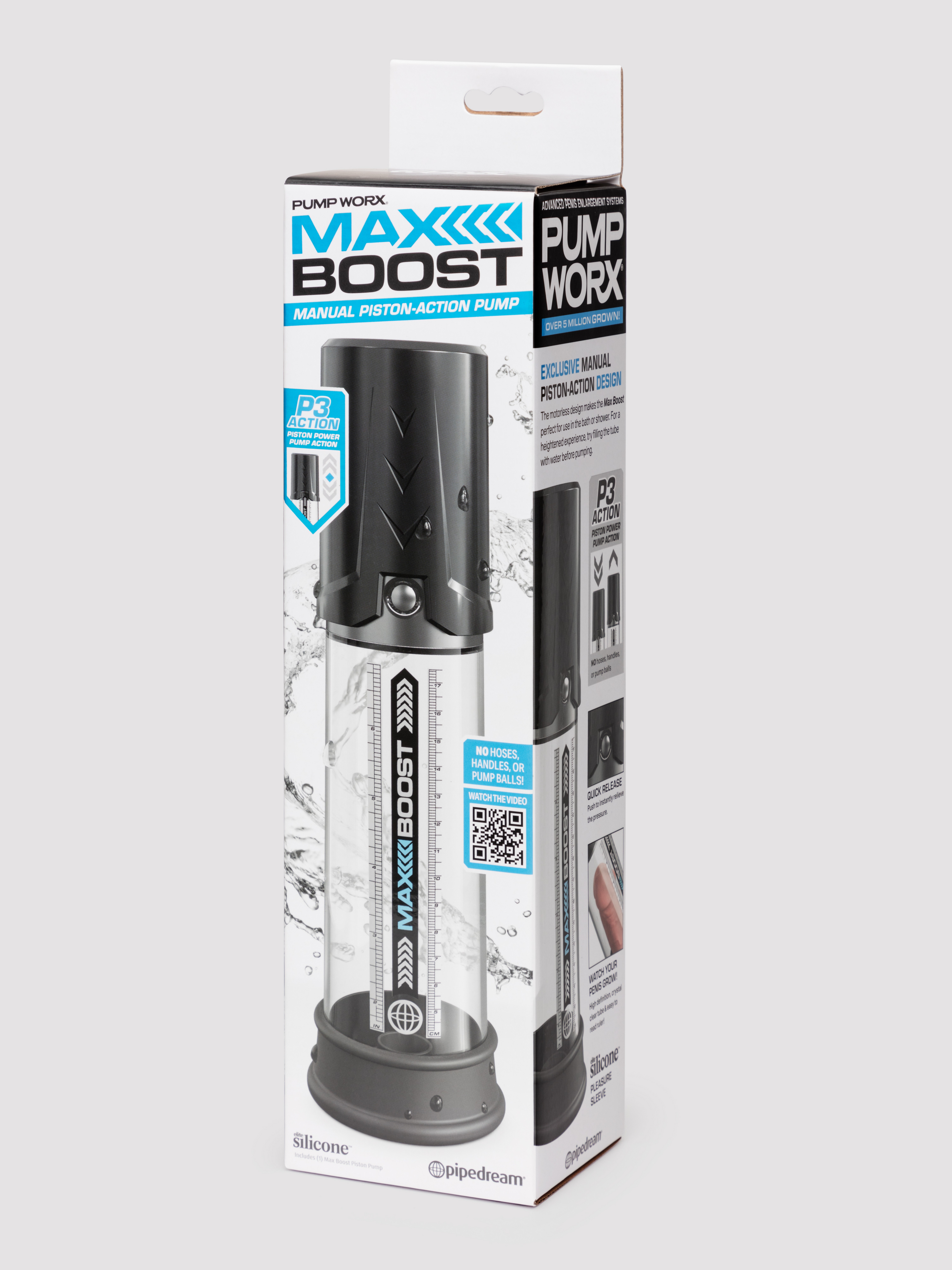 Pumpworx Max Boost Penis Pump, Black, hi-res