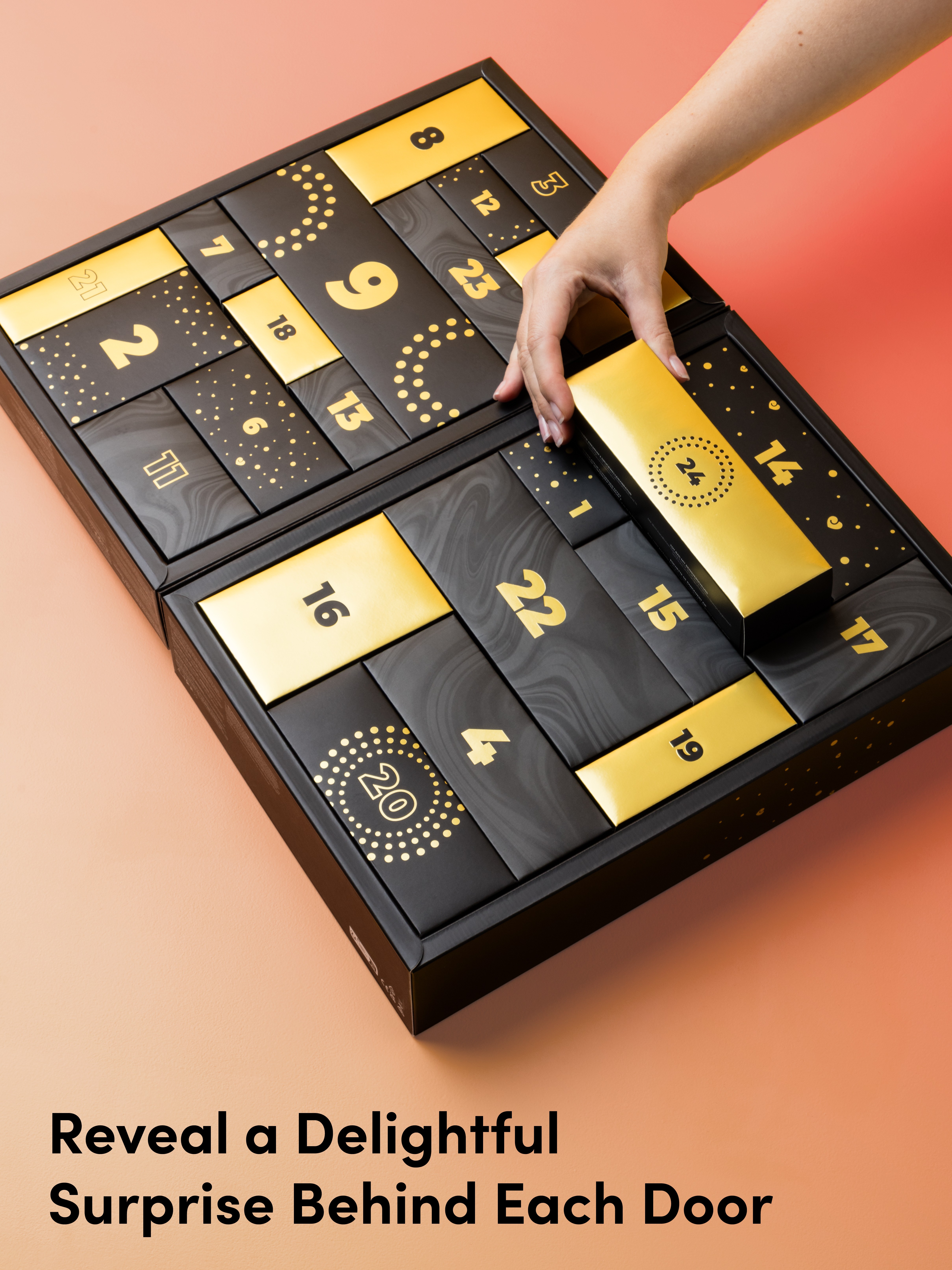 Amorana 24-Day Premium Couple's Advent Calendar 2024, Black, hi-res