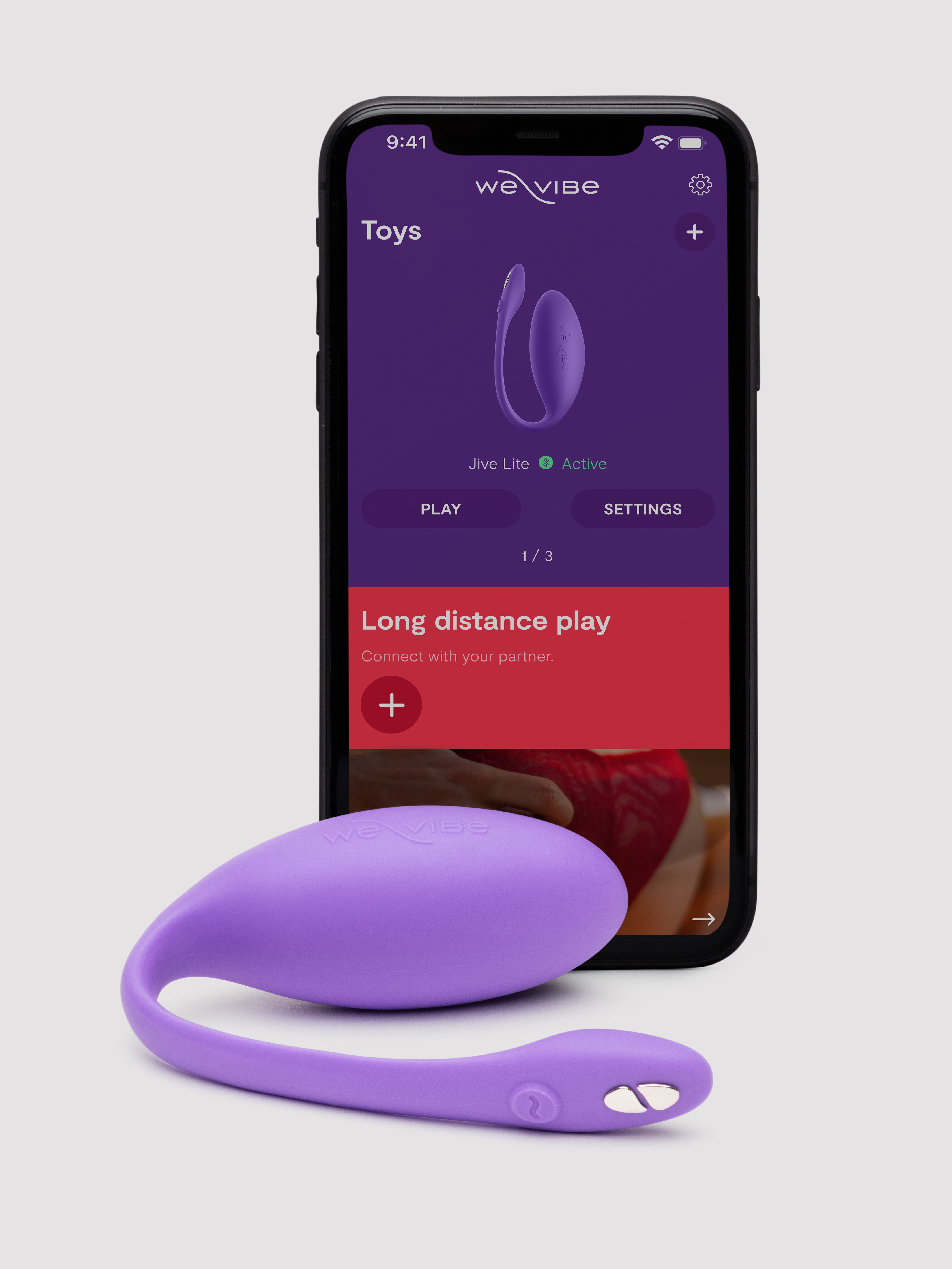 Image of We-Vibe Jive Lite Rechargeable App Controlled Vibrating Love Egg - Purple