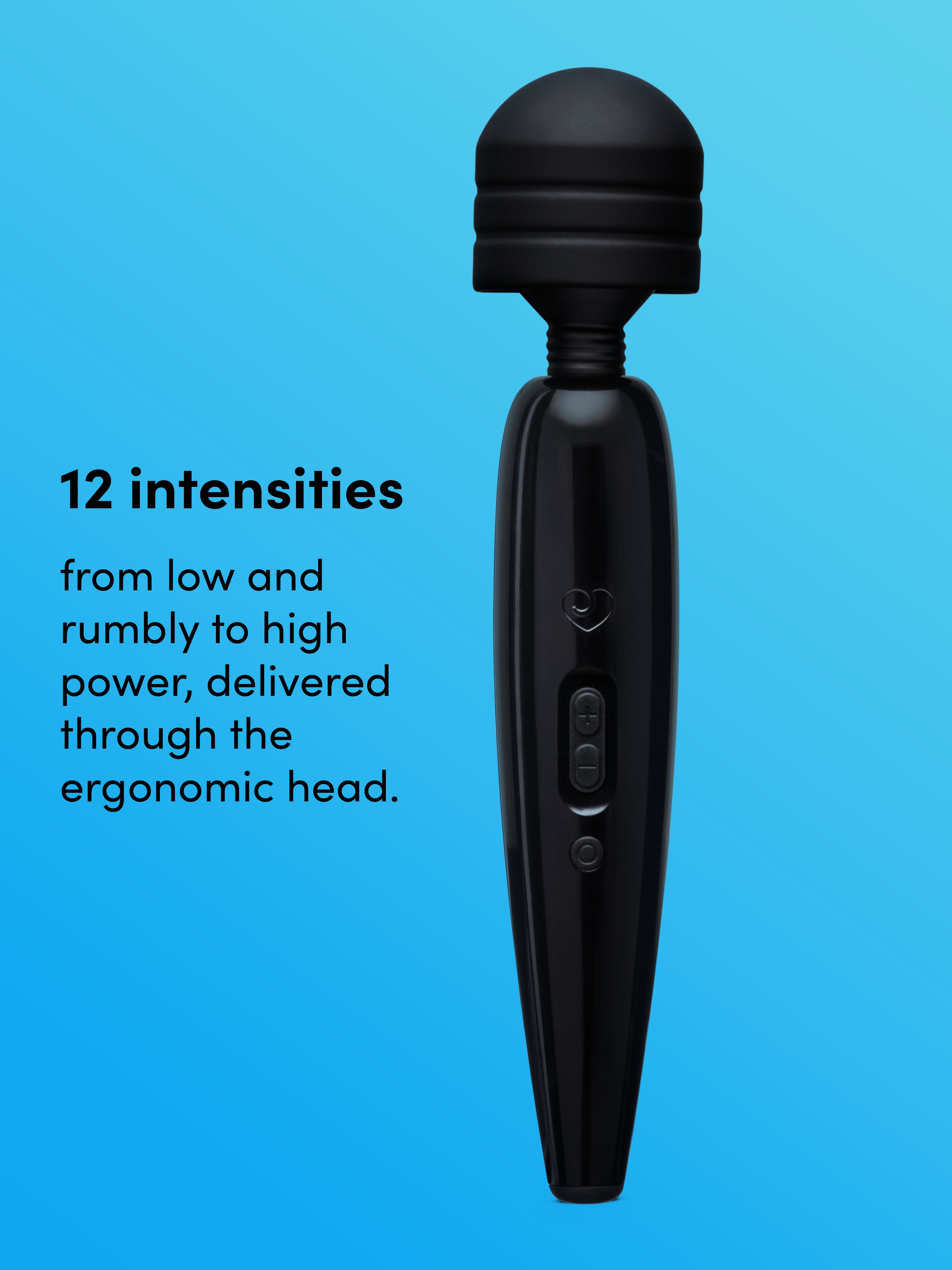 Lovehoney Classic Wand Rechargeable Extra Powerful Multispeed Wand Vibrator  , Black, hi-res
