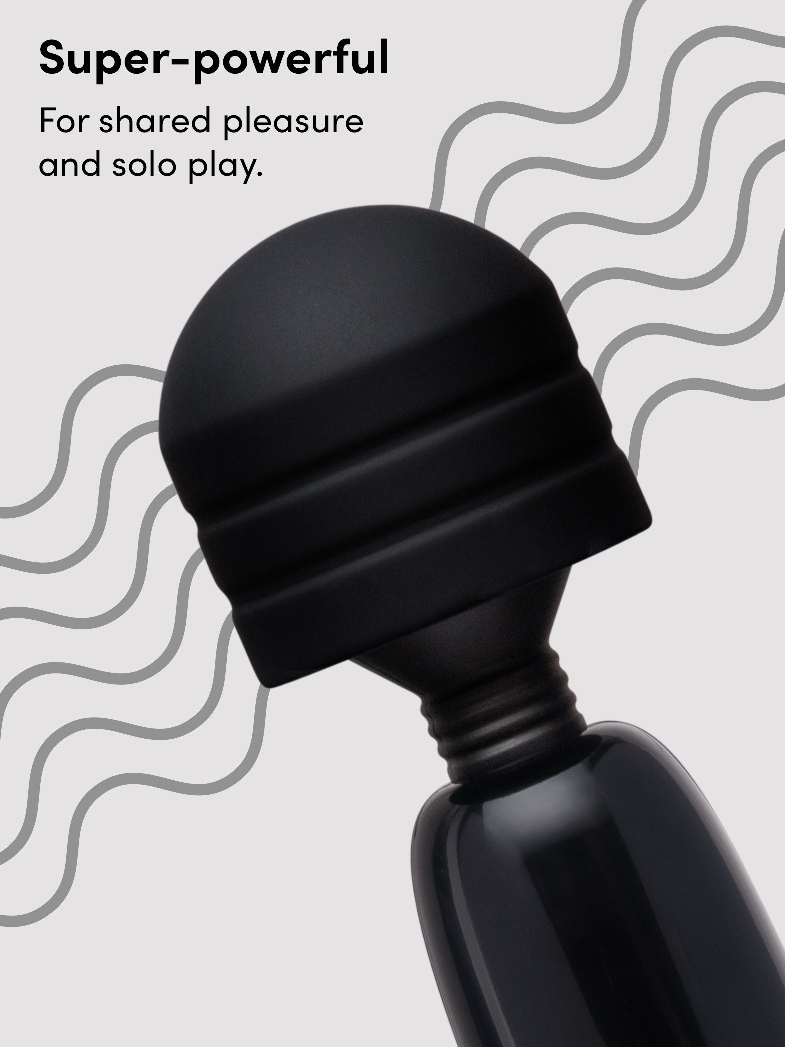 Lovehoney Classic Wand Rechargeable Extra Powerful Multispeed Wand Vibrator  , Black, hi-res