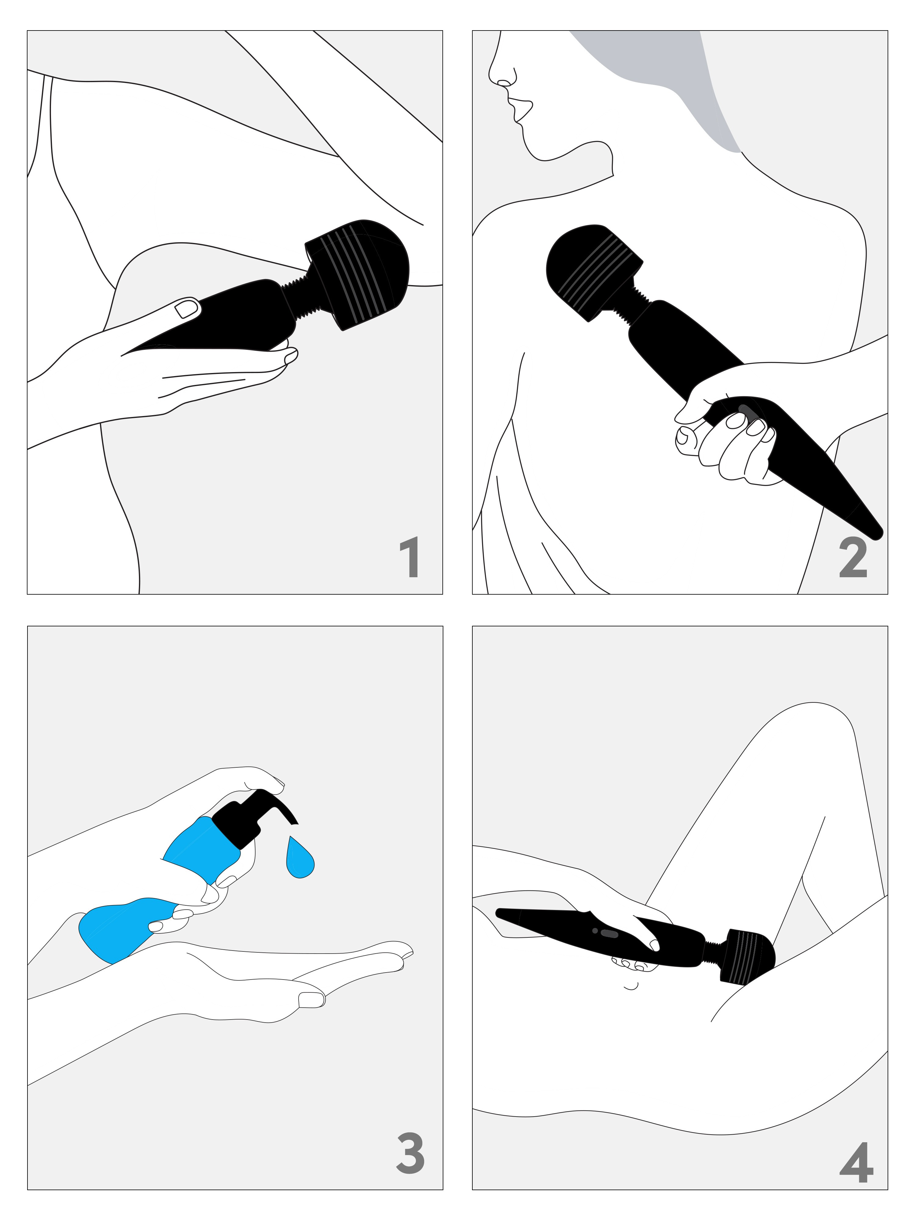 Lovehoney Classic Wand Rechargeable Extra Powerful Multispeed Wand Vibrator  , Black, hi-res