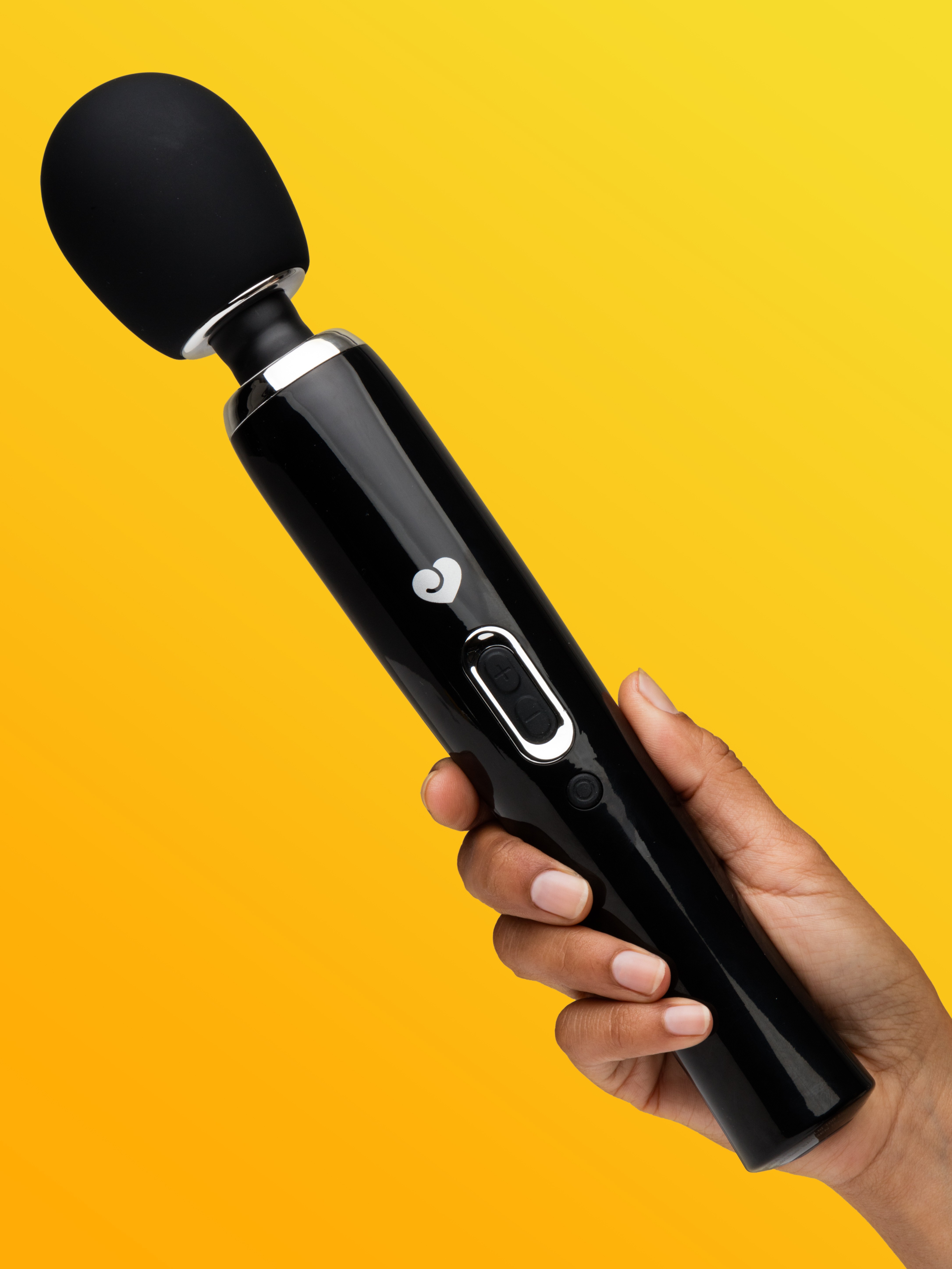 Lovehoney Deluxe Extra Powerful Rechargeable Wand Vibrator 2.0, Black, hi-res