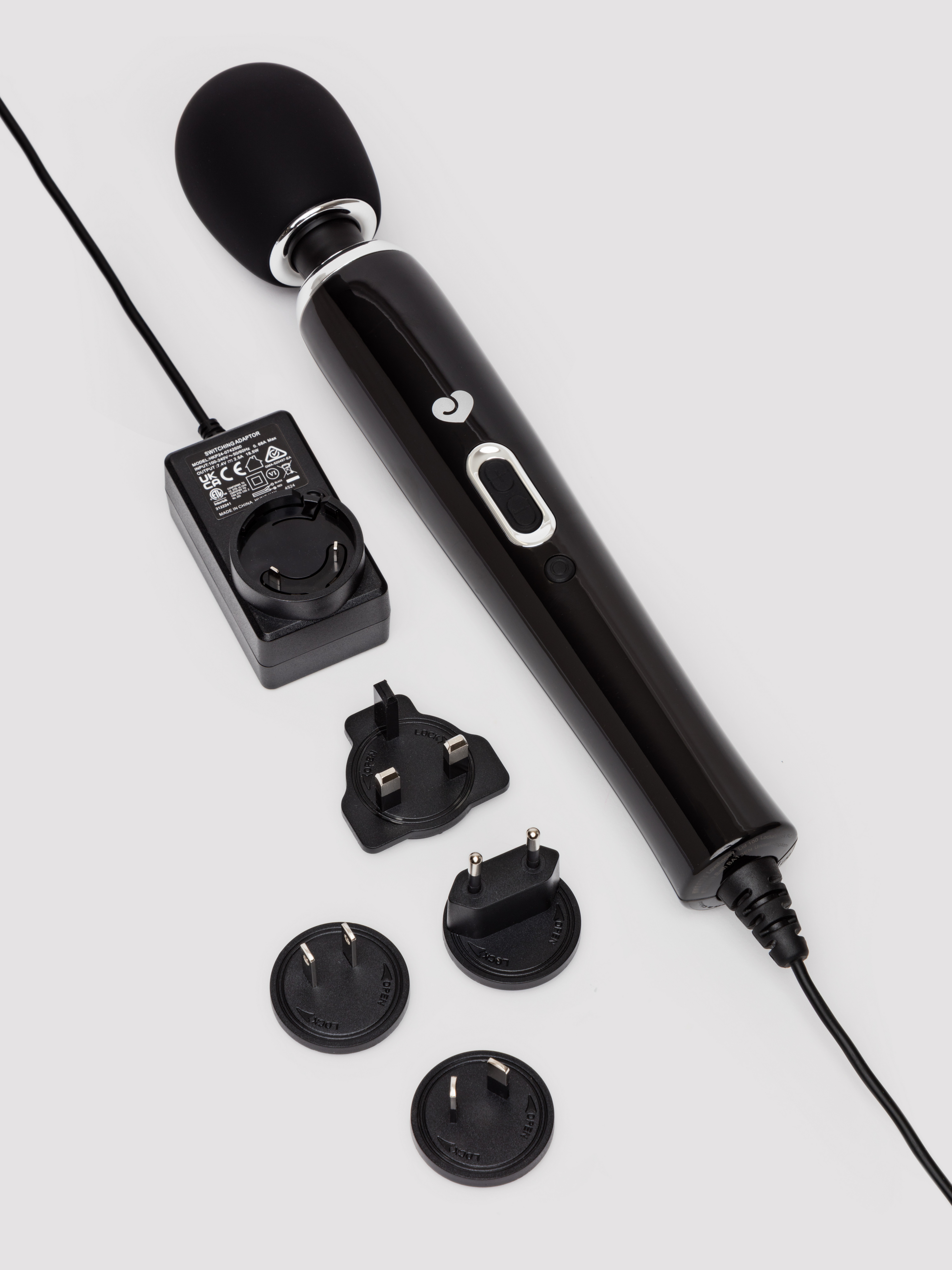 Lovehoney Deluxe Extra Powerful Wand Vibrator 2.0, Black, hi-res