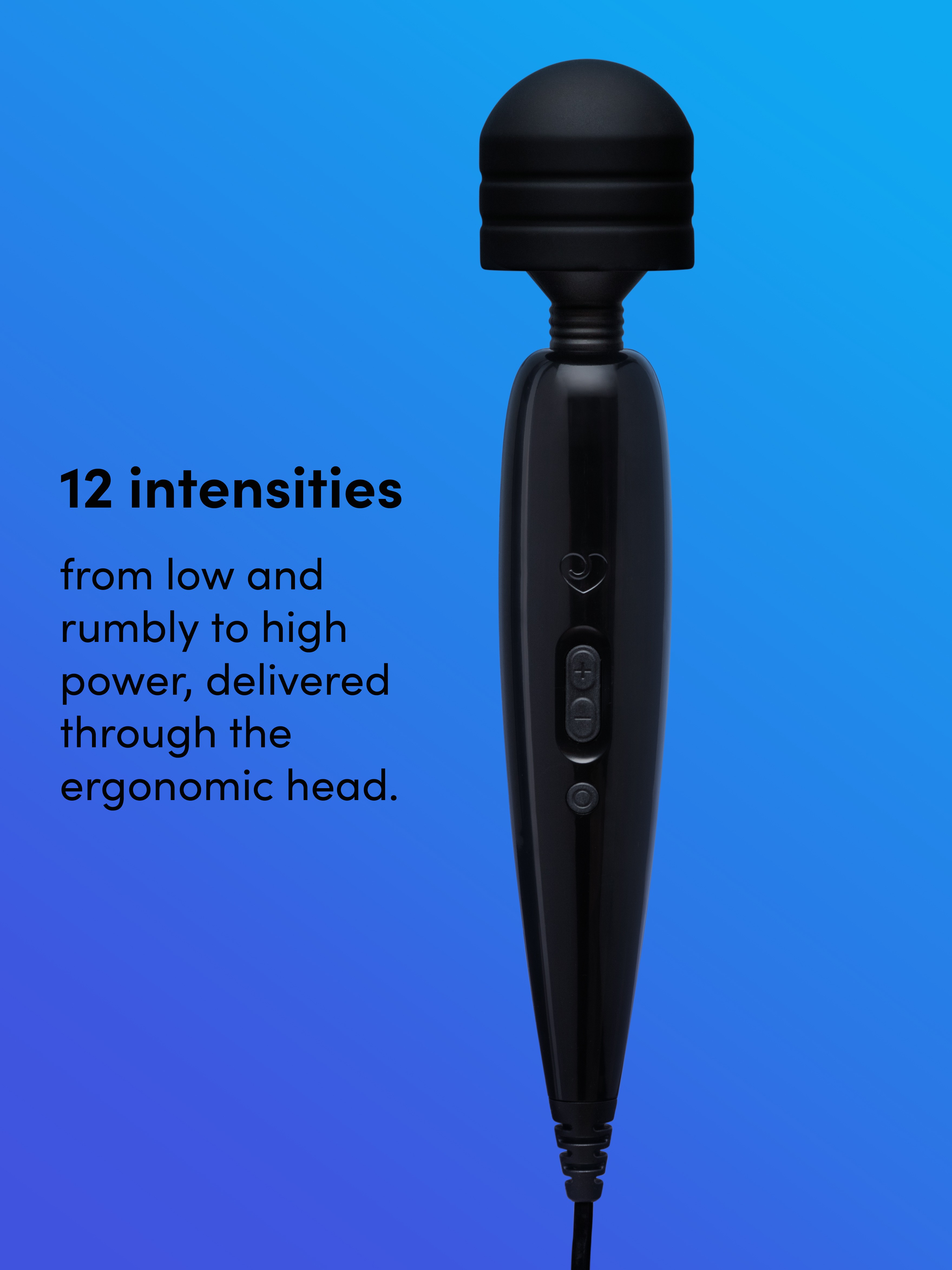 Lovehoney Classic Wand 2.0 Extra Powerful Multispeed Massage Vibrator, Black, hi-res
