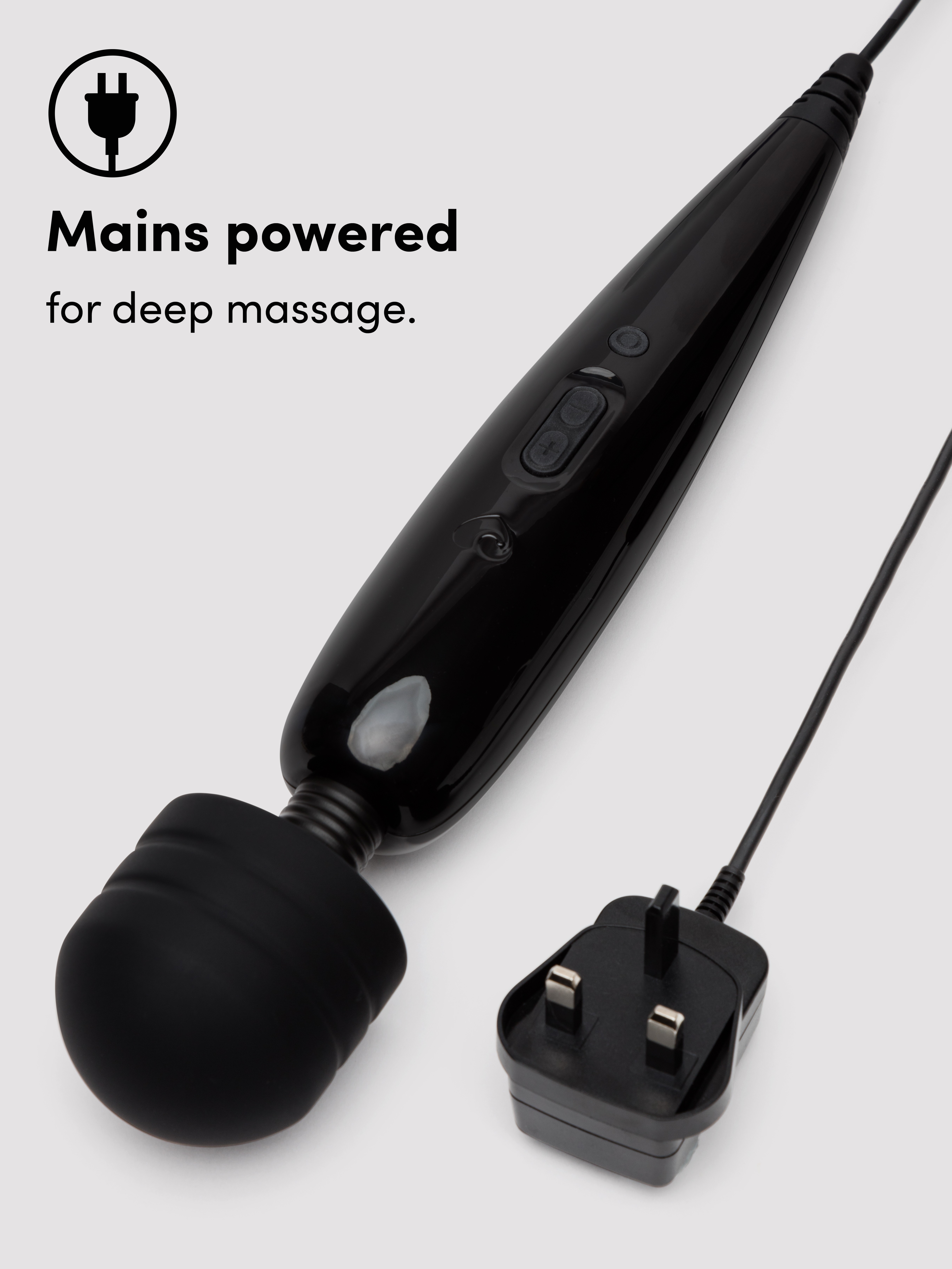 Lovehoney Classic Wand 2.0 Extra Powerful Multispeed Massage Vibrator, Black, hi-res