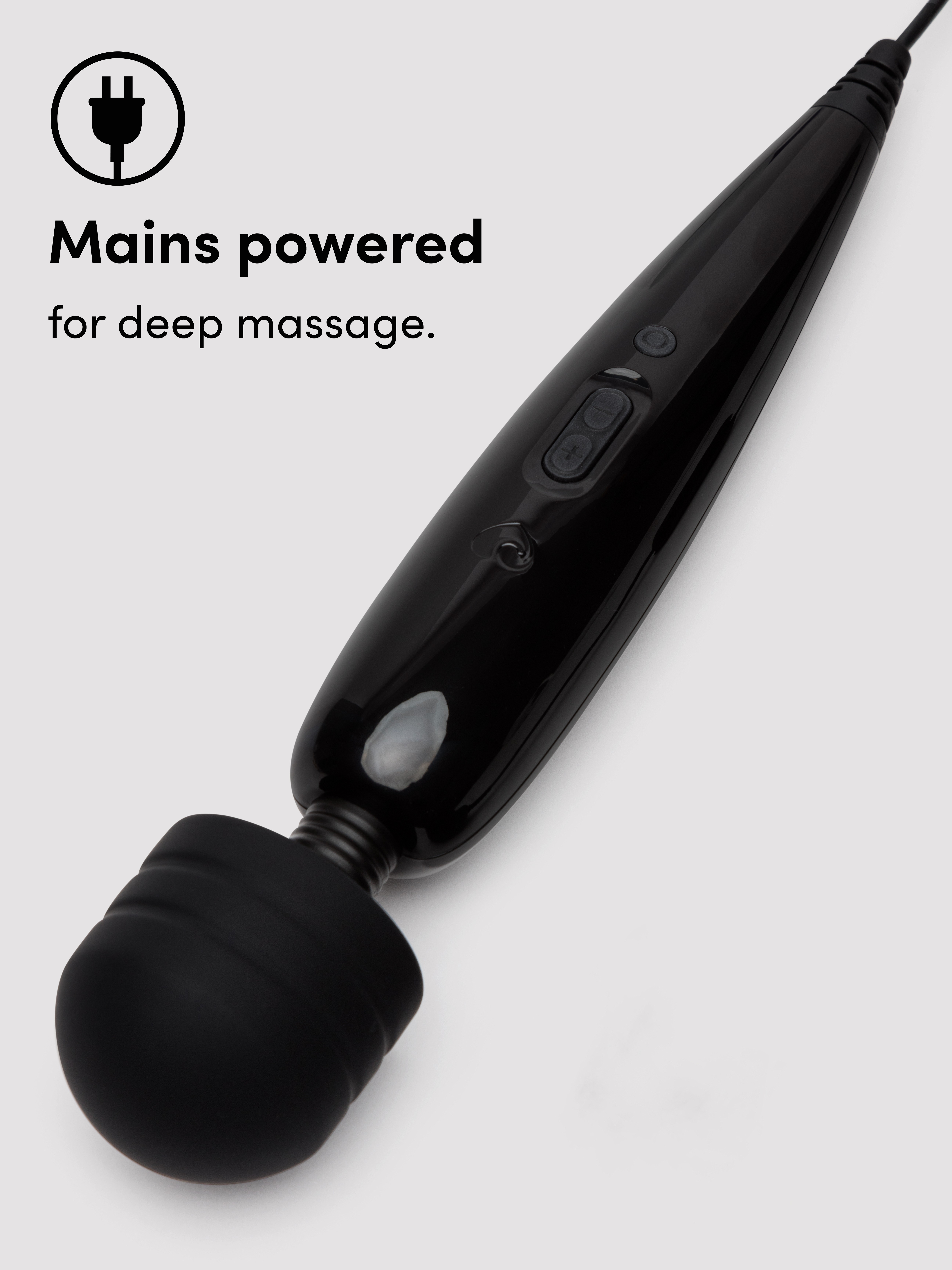 Lovehoney Classic Wand 2.0 Extra Powerful Multispeed Massage Vibrator, Black, hi-res