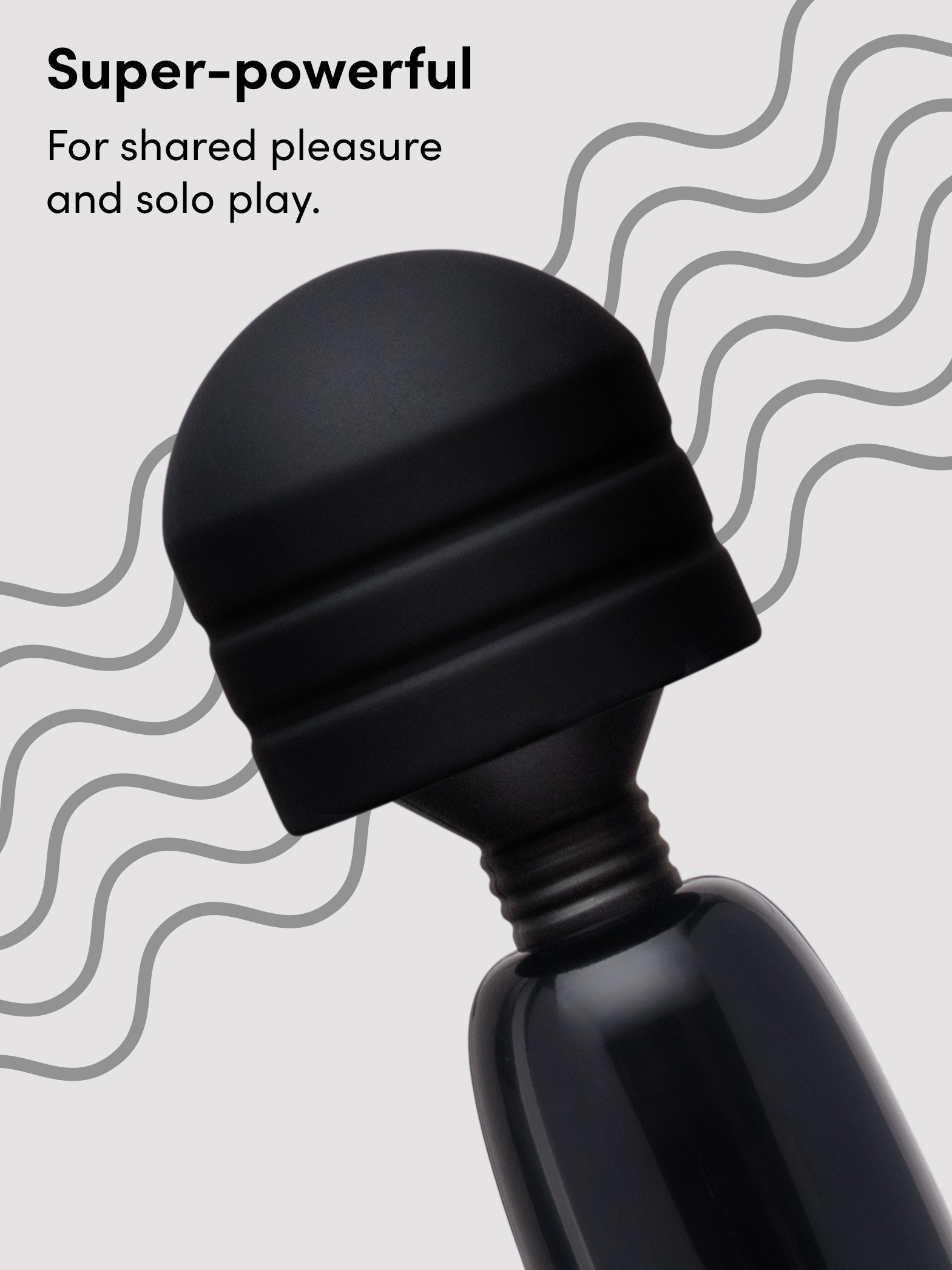 Lovehoney Classic Wand 2.0 Extra Powerful Multispeed Massage Vibrator, Black, hi-res