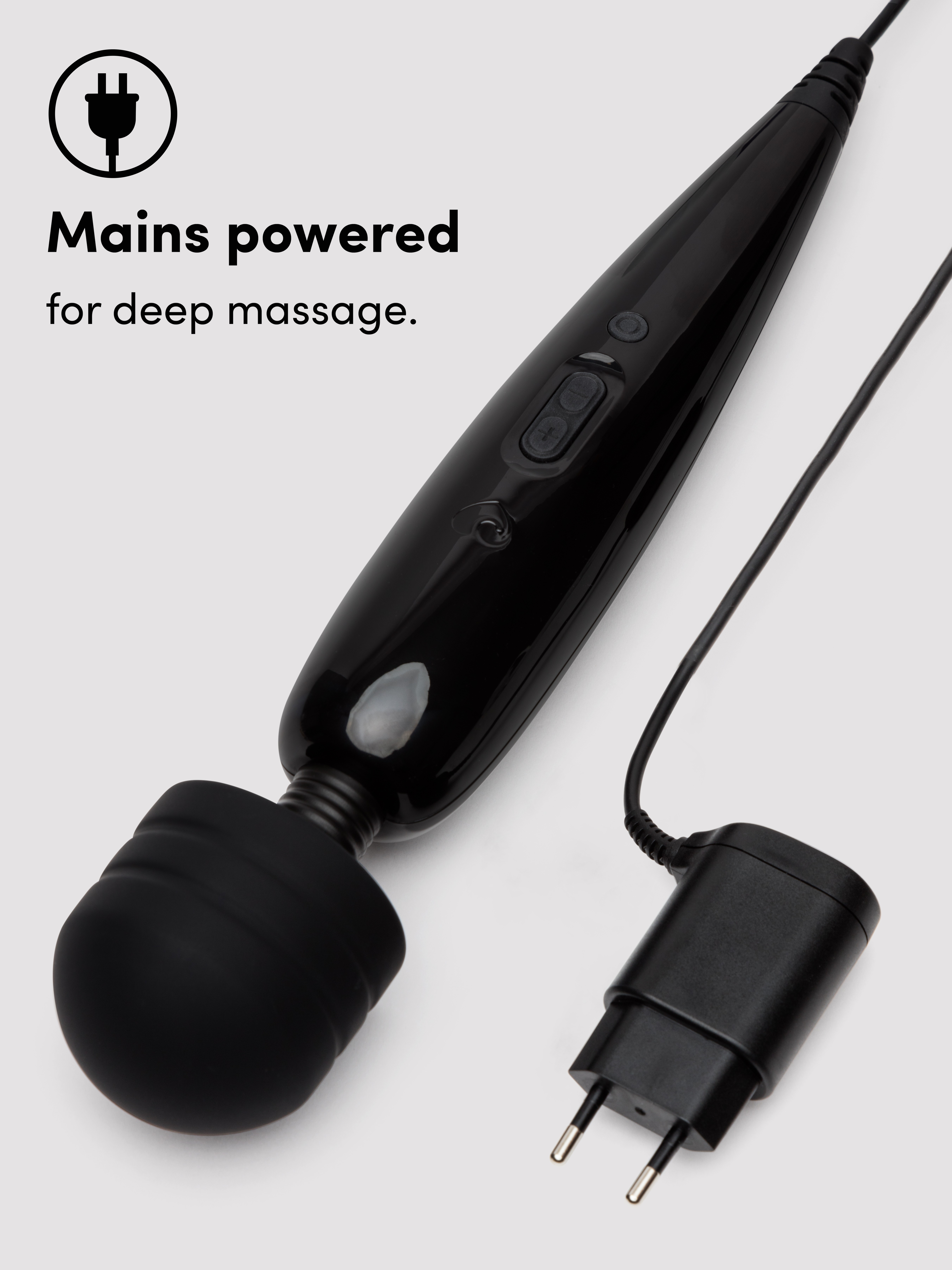 Lovehoney Classic Wand 2.0 Extra Powerful Multispeed Massage Vibrator, Black, hi-res