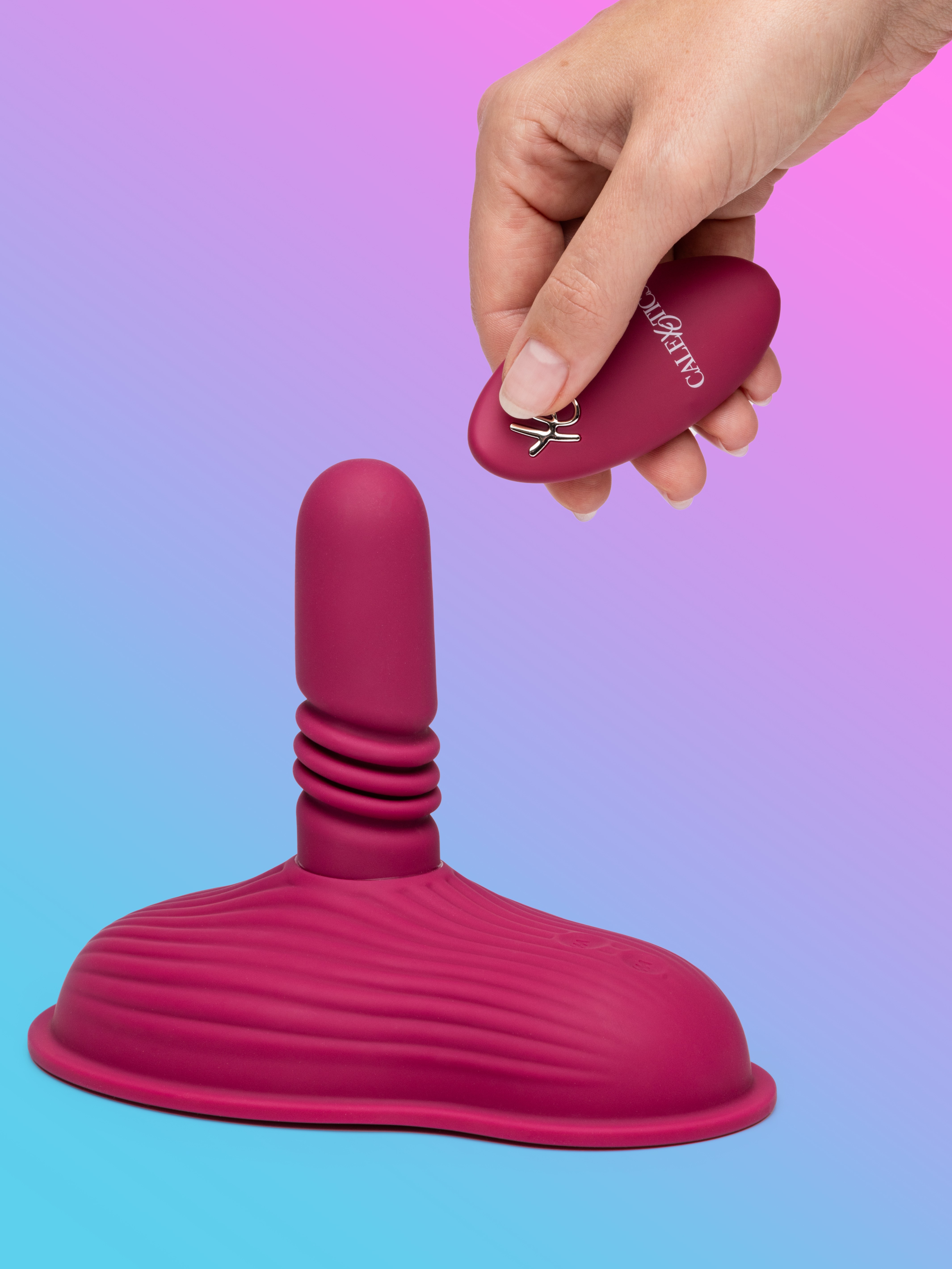 Dual Rider Thrusting and Grinding Pleasure Vibrator, Red, hi-res