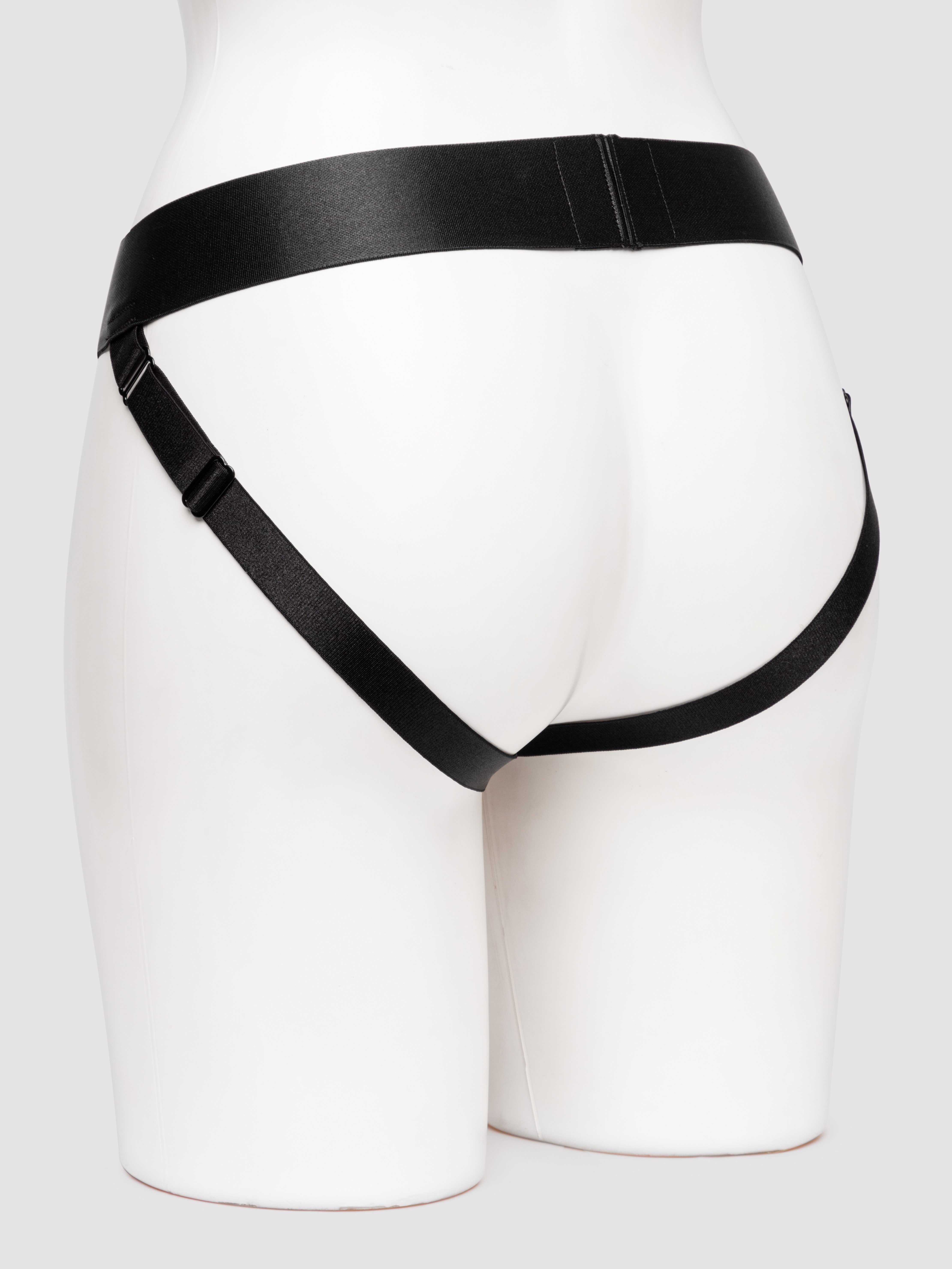Ouch! Vibrating Open-Back Strap-On Briefs, Black, hi-res