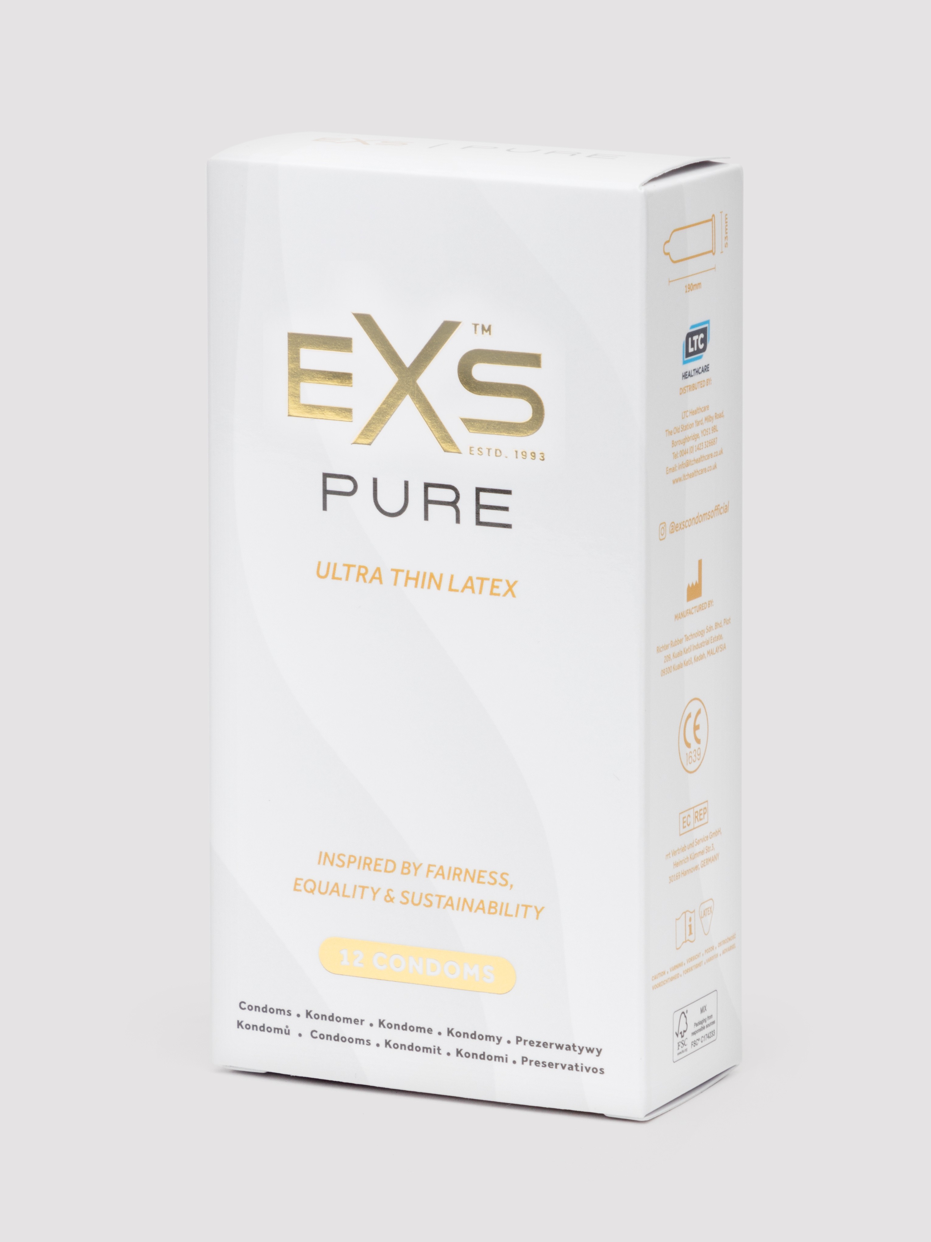 EXS Pure Ultra Thin Latex Condoms (12 Pack), , hi-res