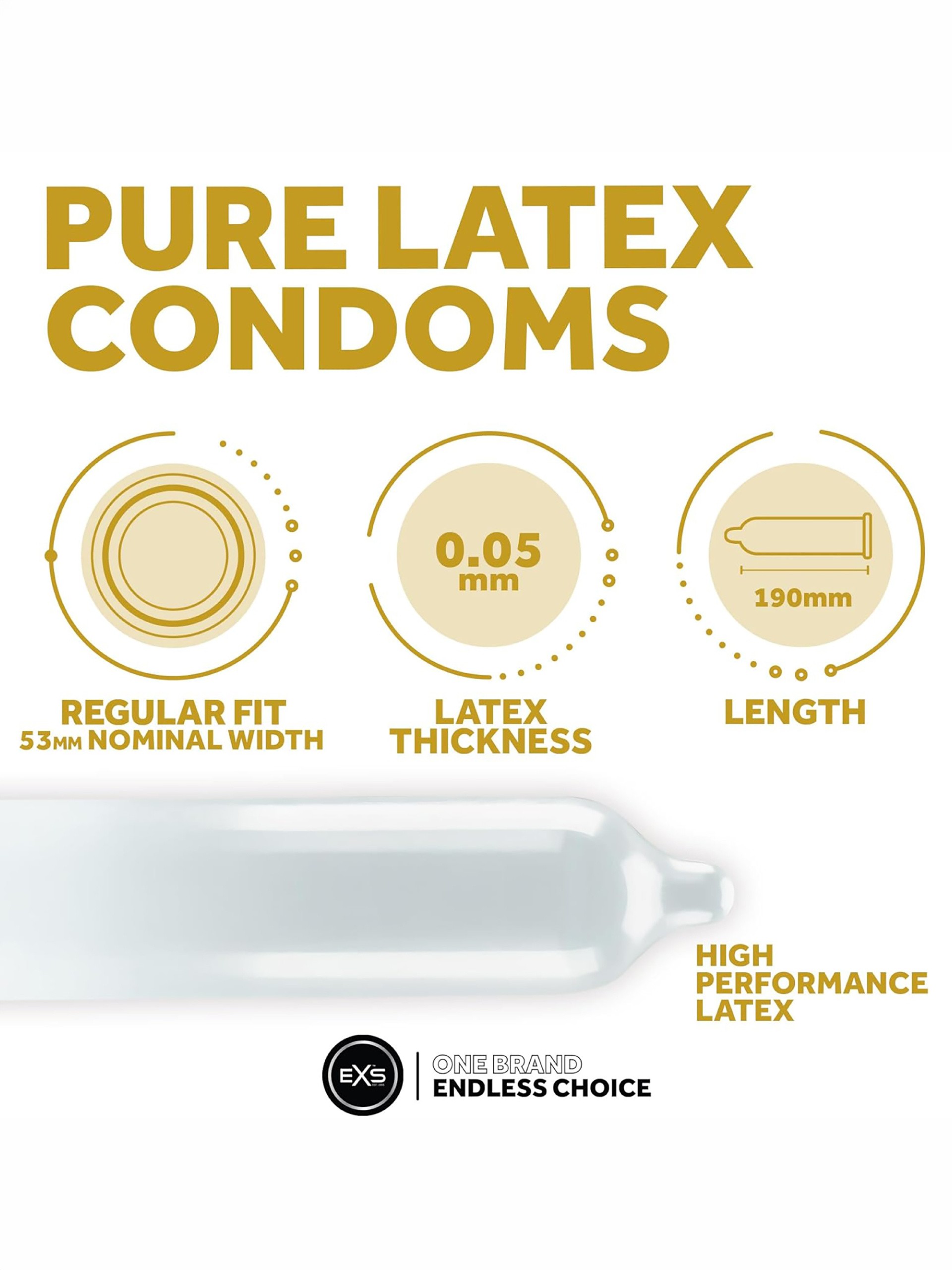 EXS Pure Vegan Latex Condoms (12 Pack), , hi-res